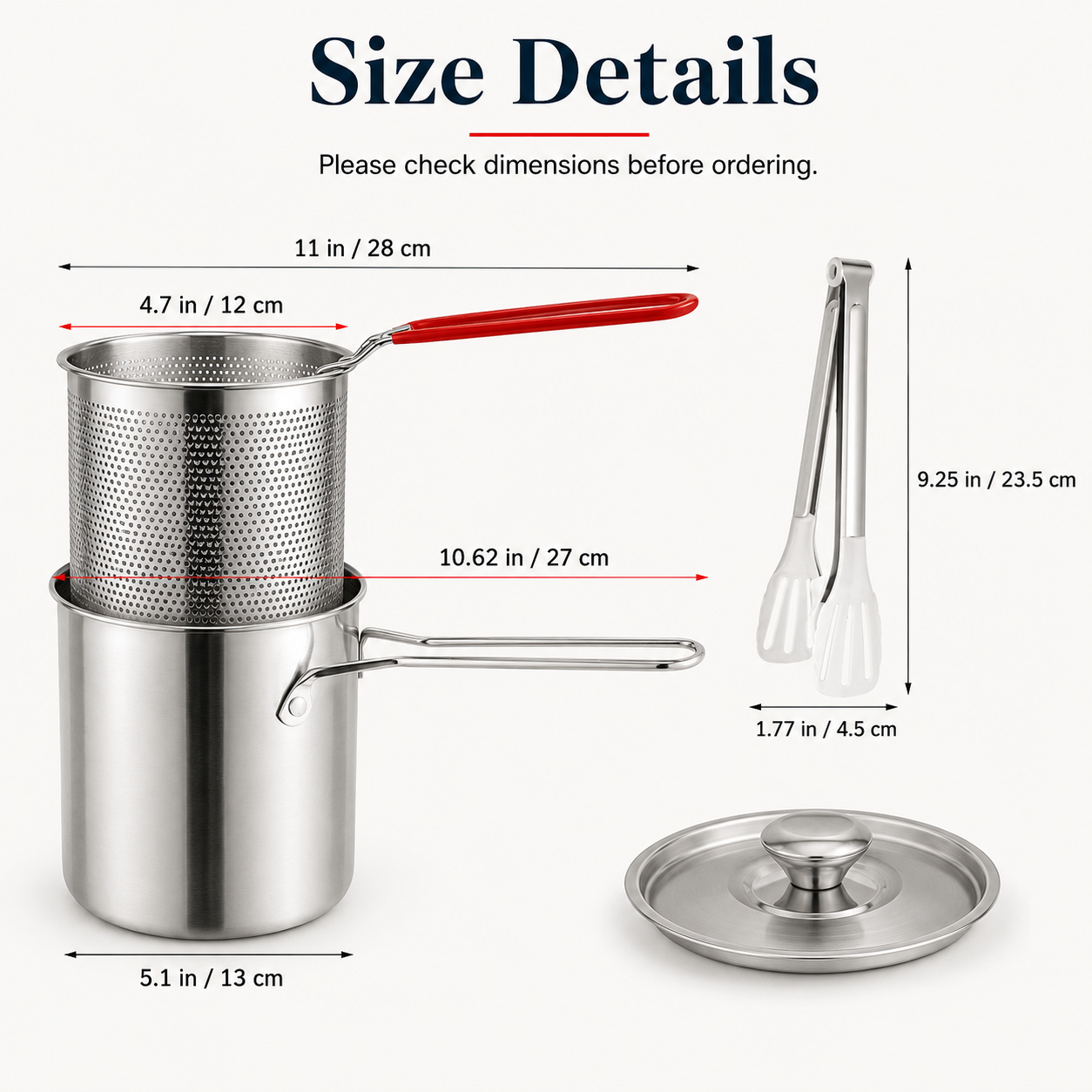 Multifunctional 304 Stainless Steel Fryer