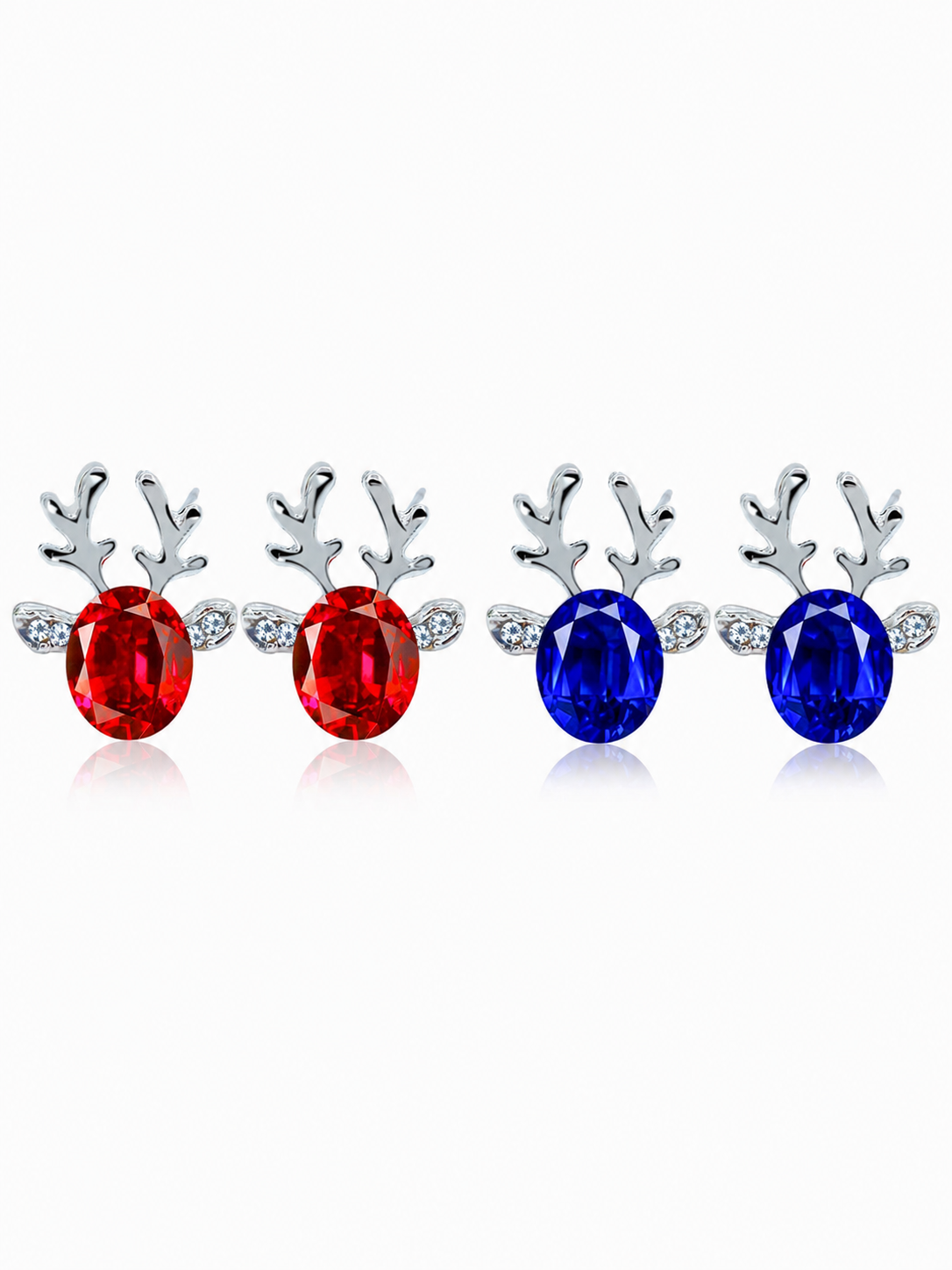 🎄 Christmas Crystal Antler Earrings – Limited Holiday Offer