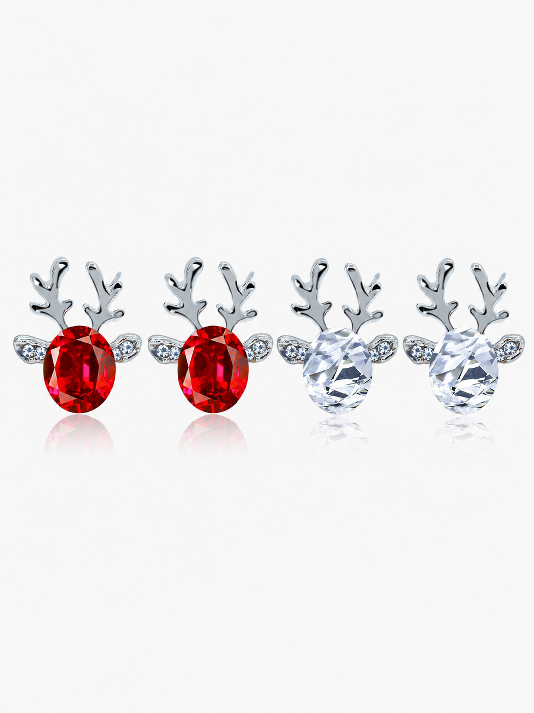 🎄 Christmas Crystal Antler Earrings – Limited Holiday Offer