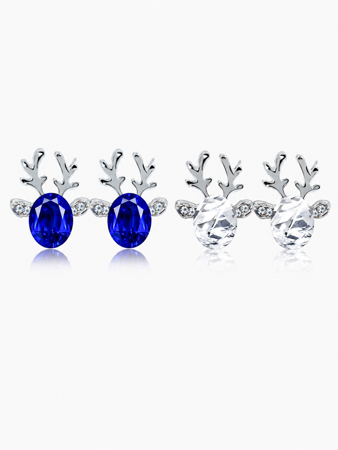 🎄 Christmas Crystal Antler Earrings – Limited Holiday Offer