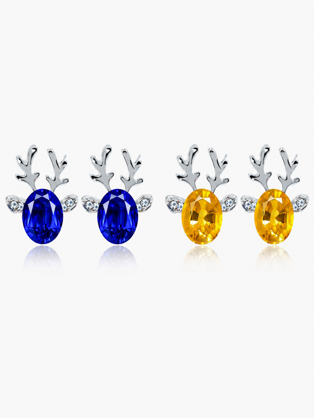 🎄 Christmas Crystal Antler Earrings – Limited Holiday Offer