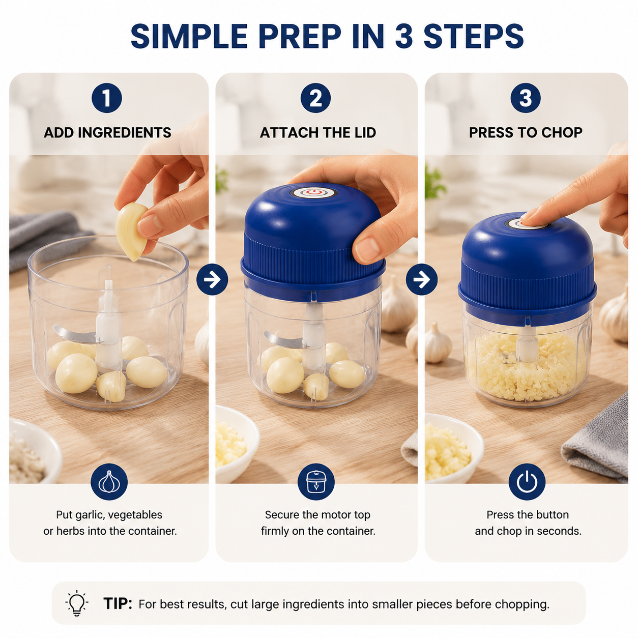 How to use electric food chopper