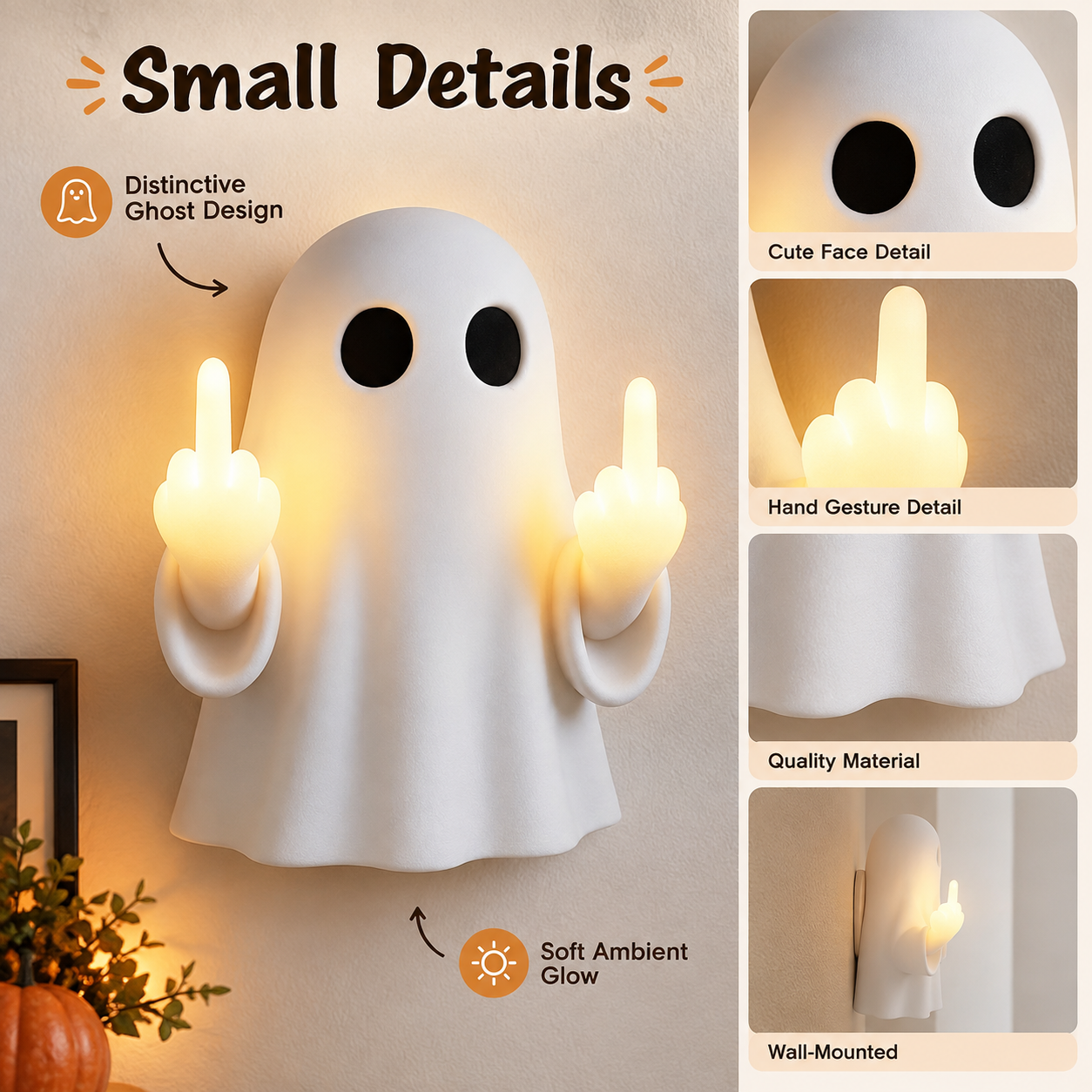 Cute ghost night light product details