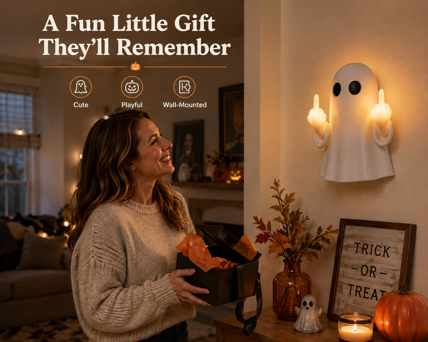 Cute ghost night light gift
