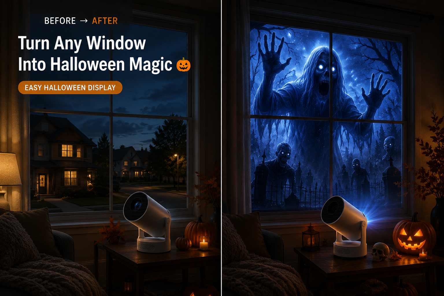 Halloween window display