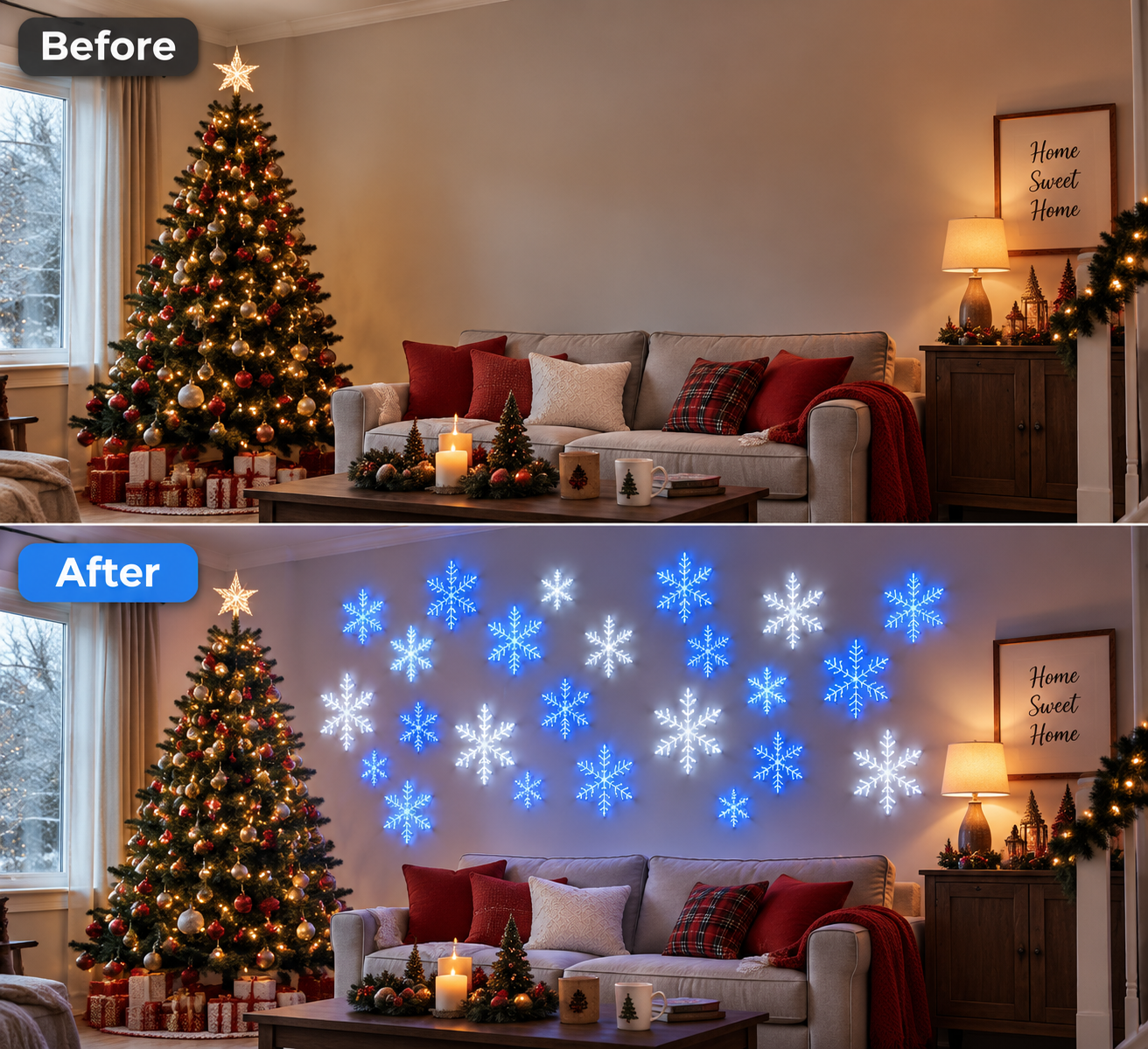 Christmas Wall Decoration Before