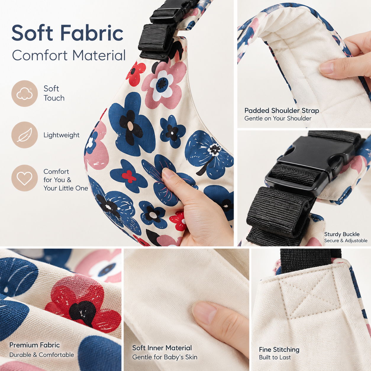 Toddler Sling Carrier Fabric Detail