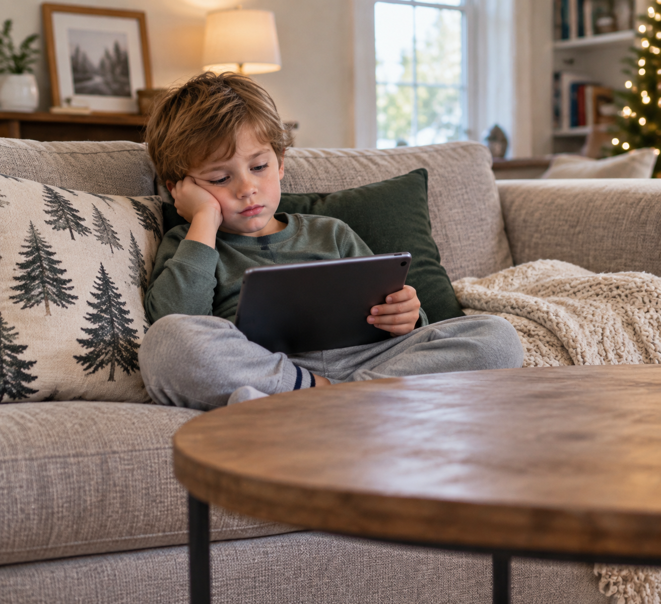 Child Bored With Screens