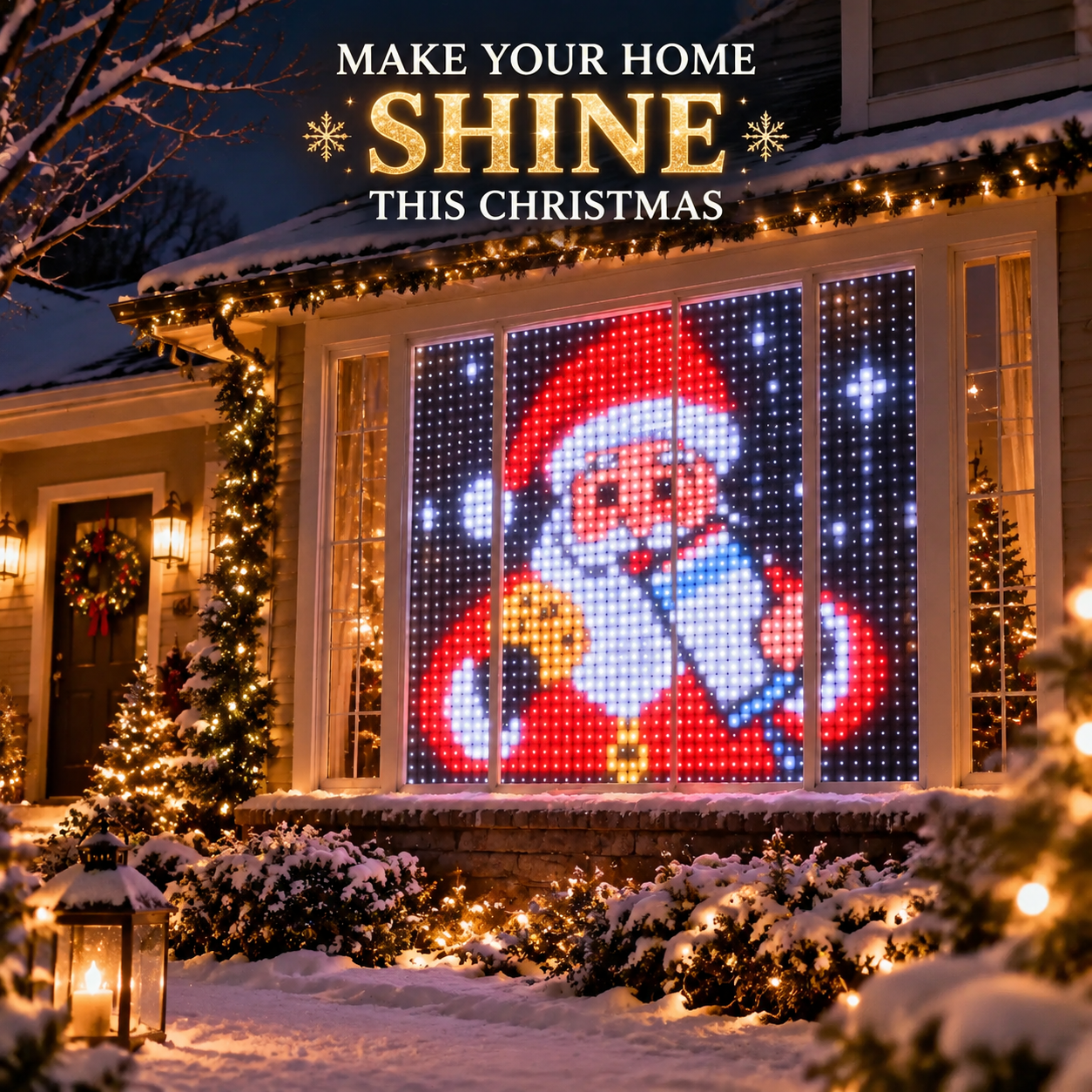 Smart LED Christmas Curtain Light Holiday Display