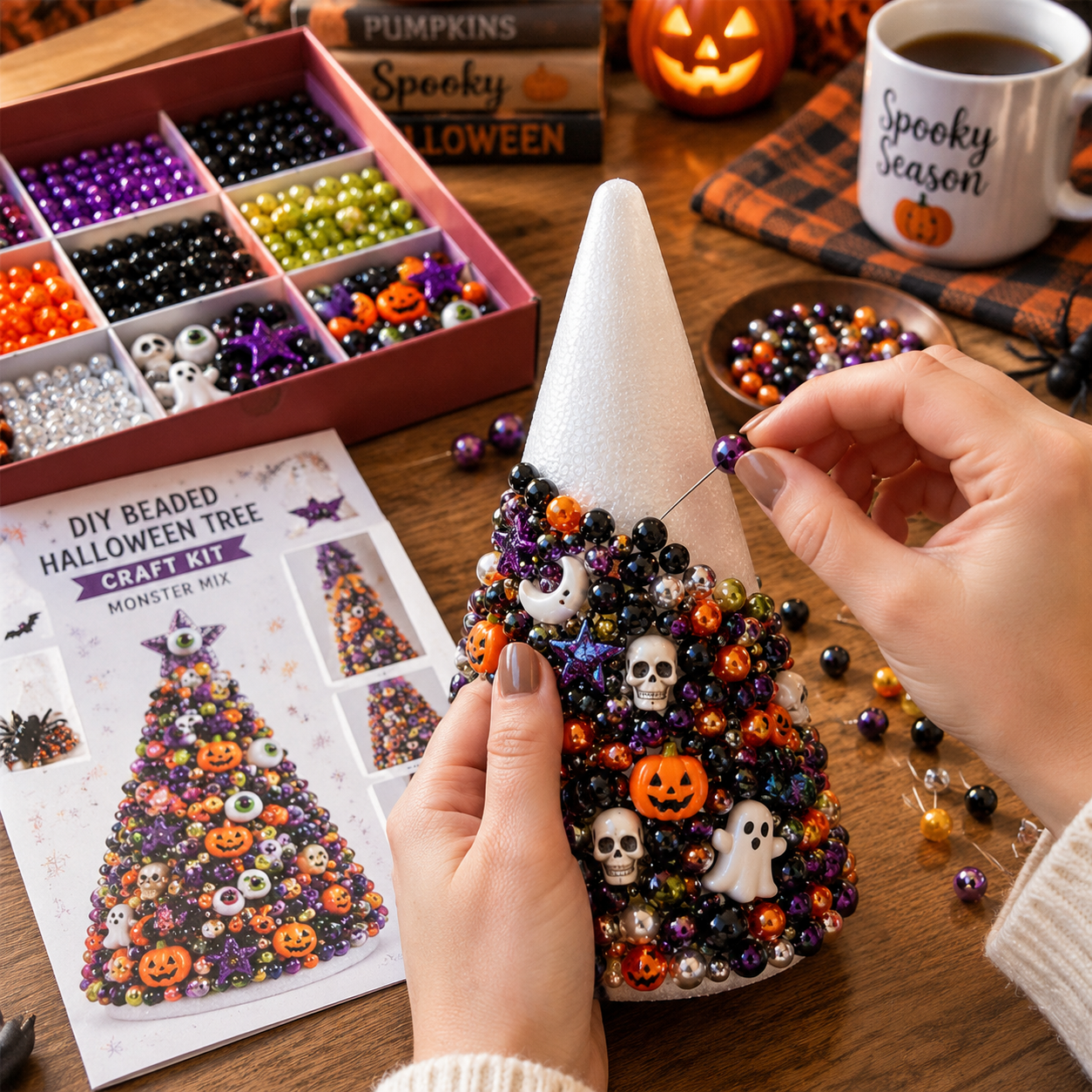 Push Pin Bead Art Creation Process