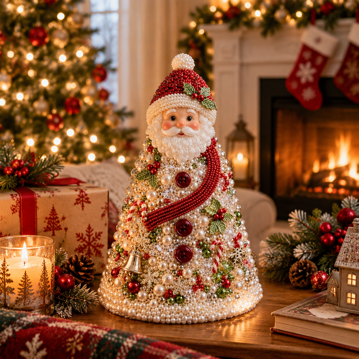Christmas Push Pin Bead Art Display