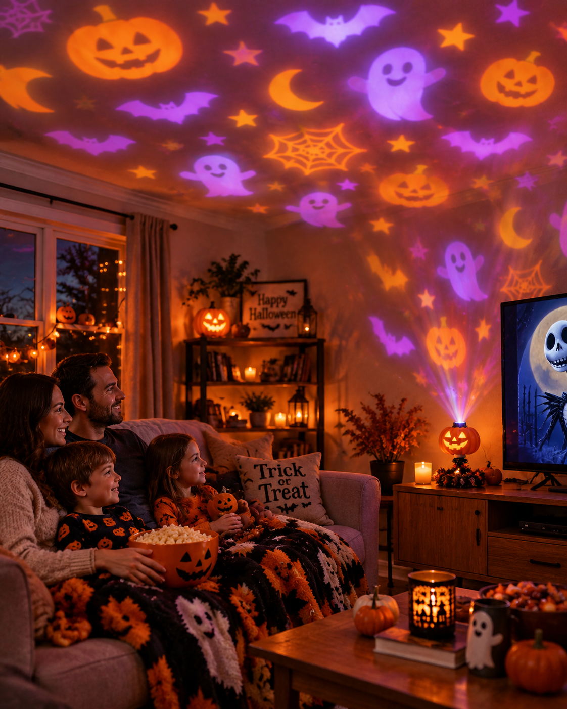 Halloween living room decoration