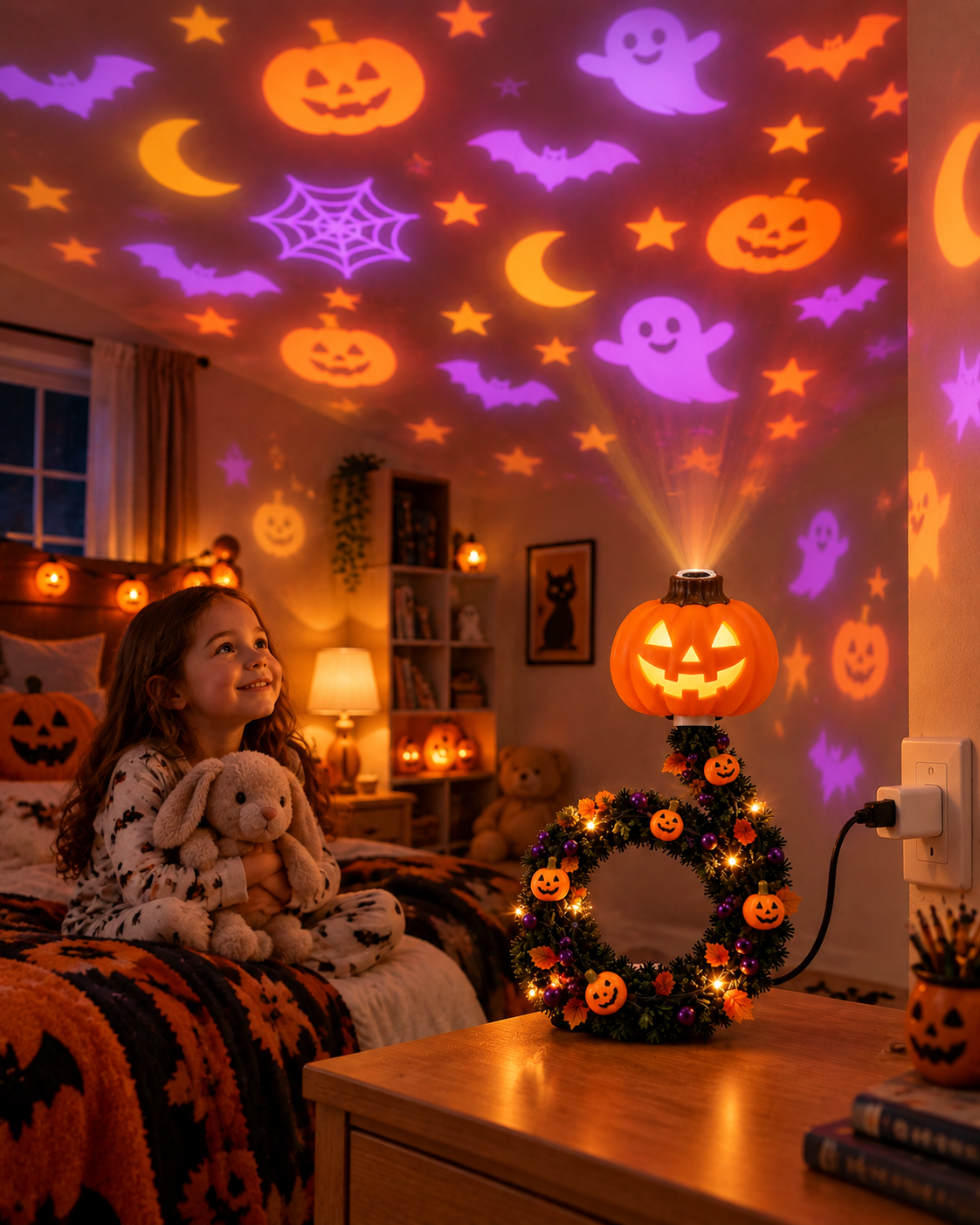 Halloween bedroom decoration