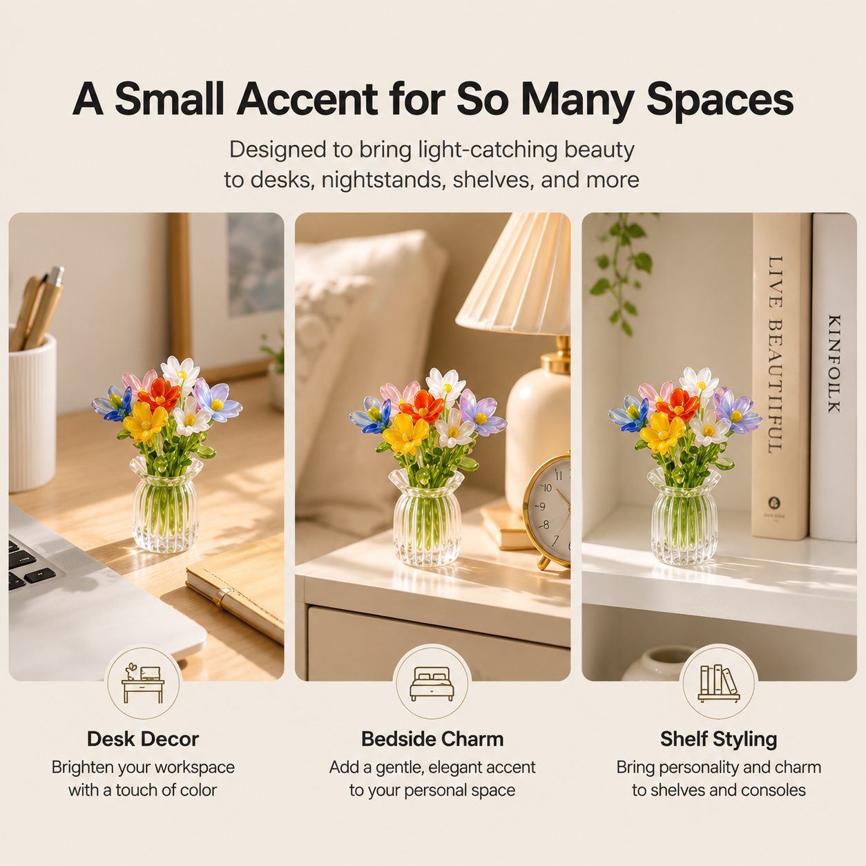 Miniature Glass Flower Set