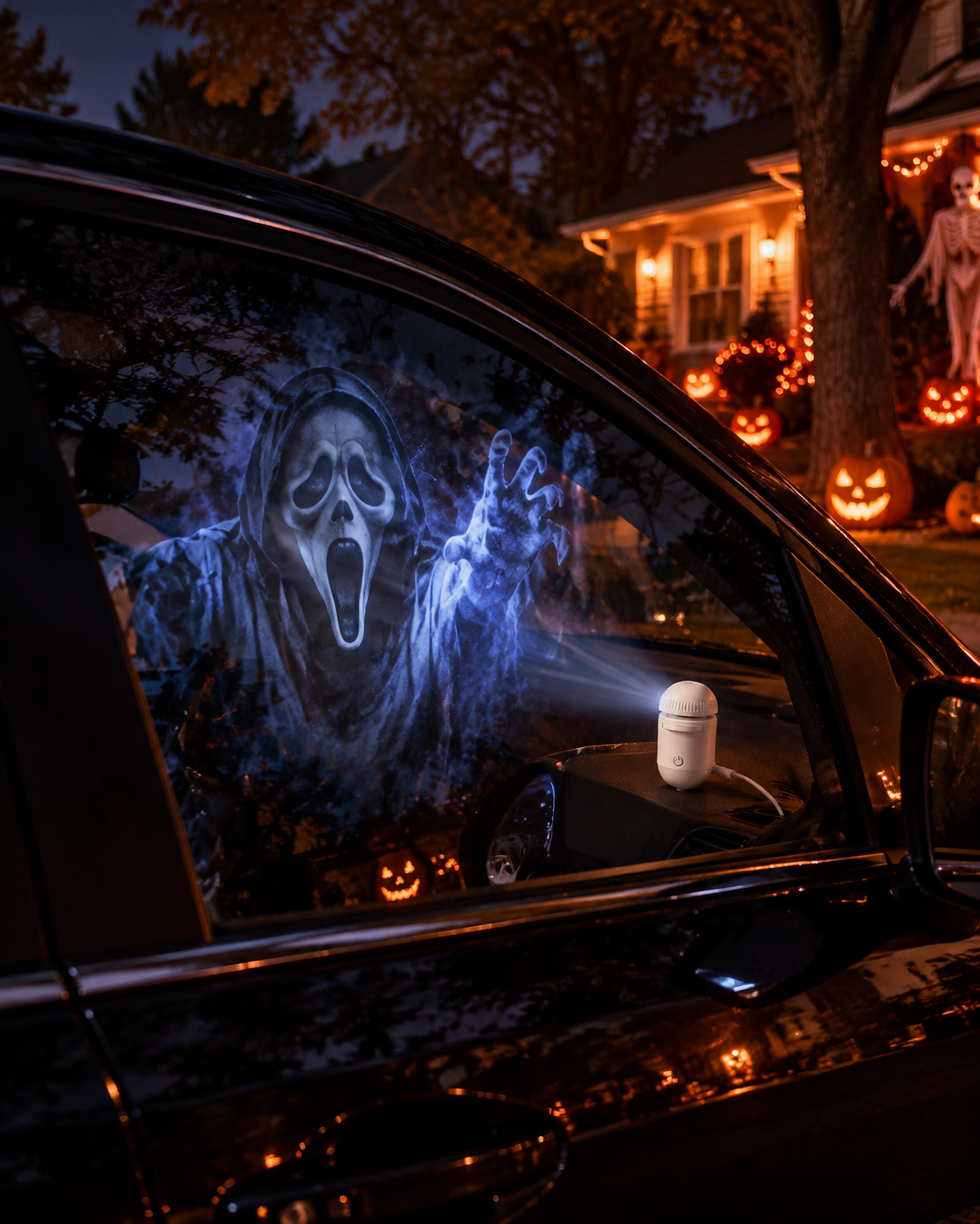 Ghost projection on car window