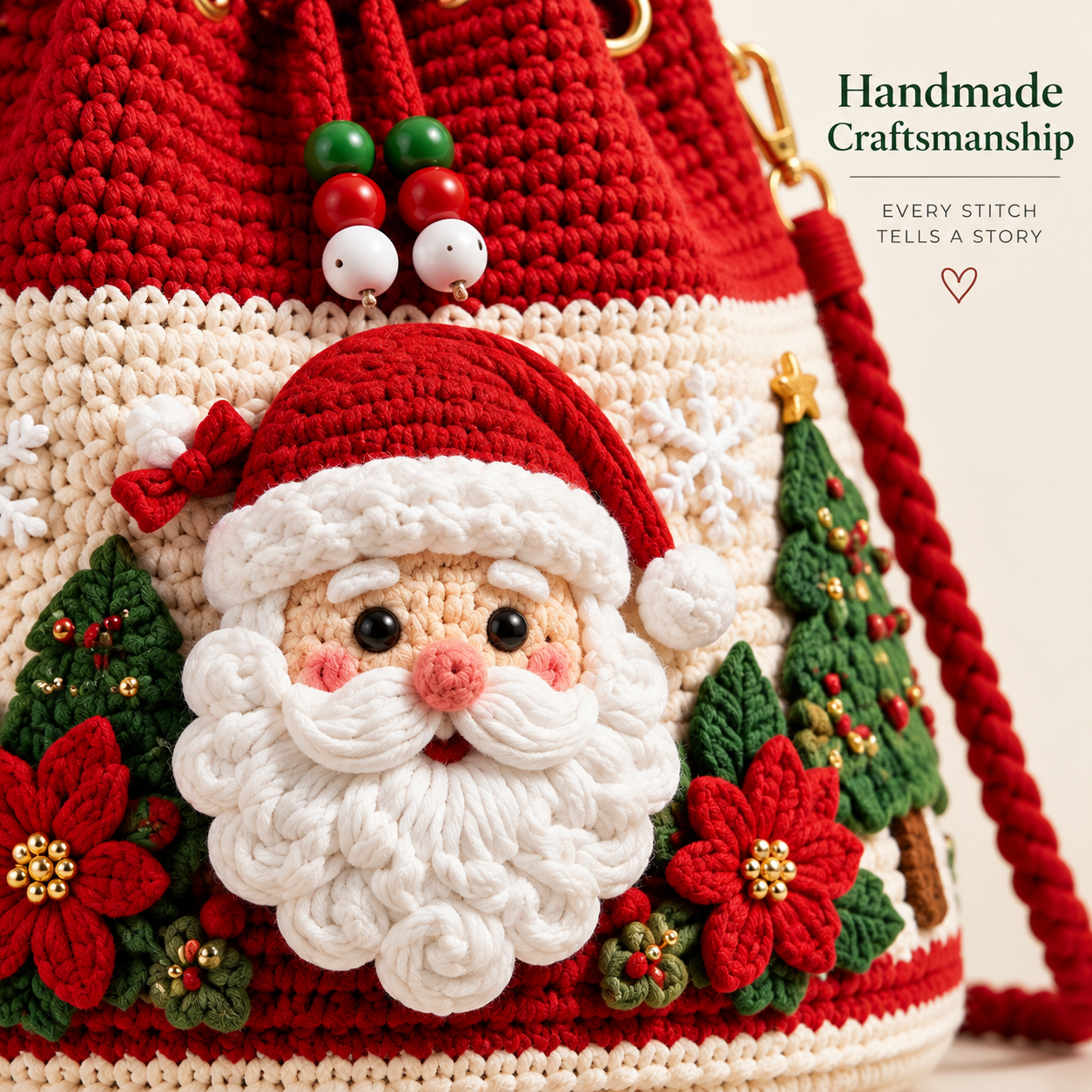 Santa crochet detail