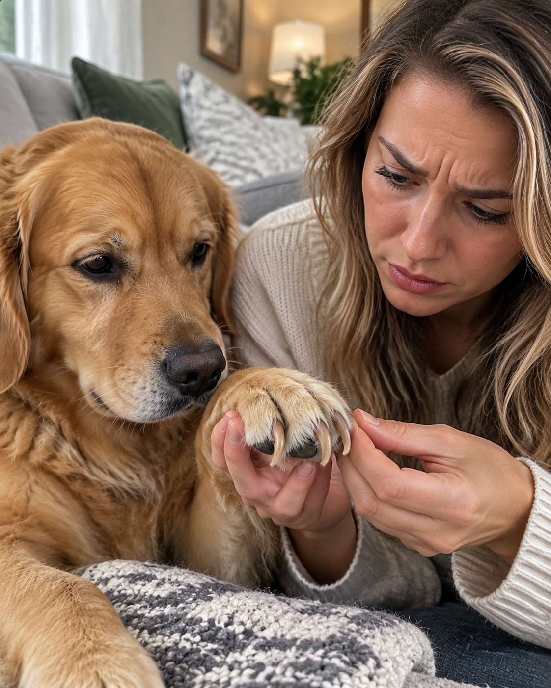 Dog Long Nails Before Grooming