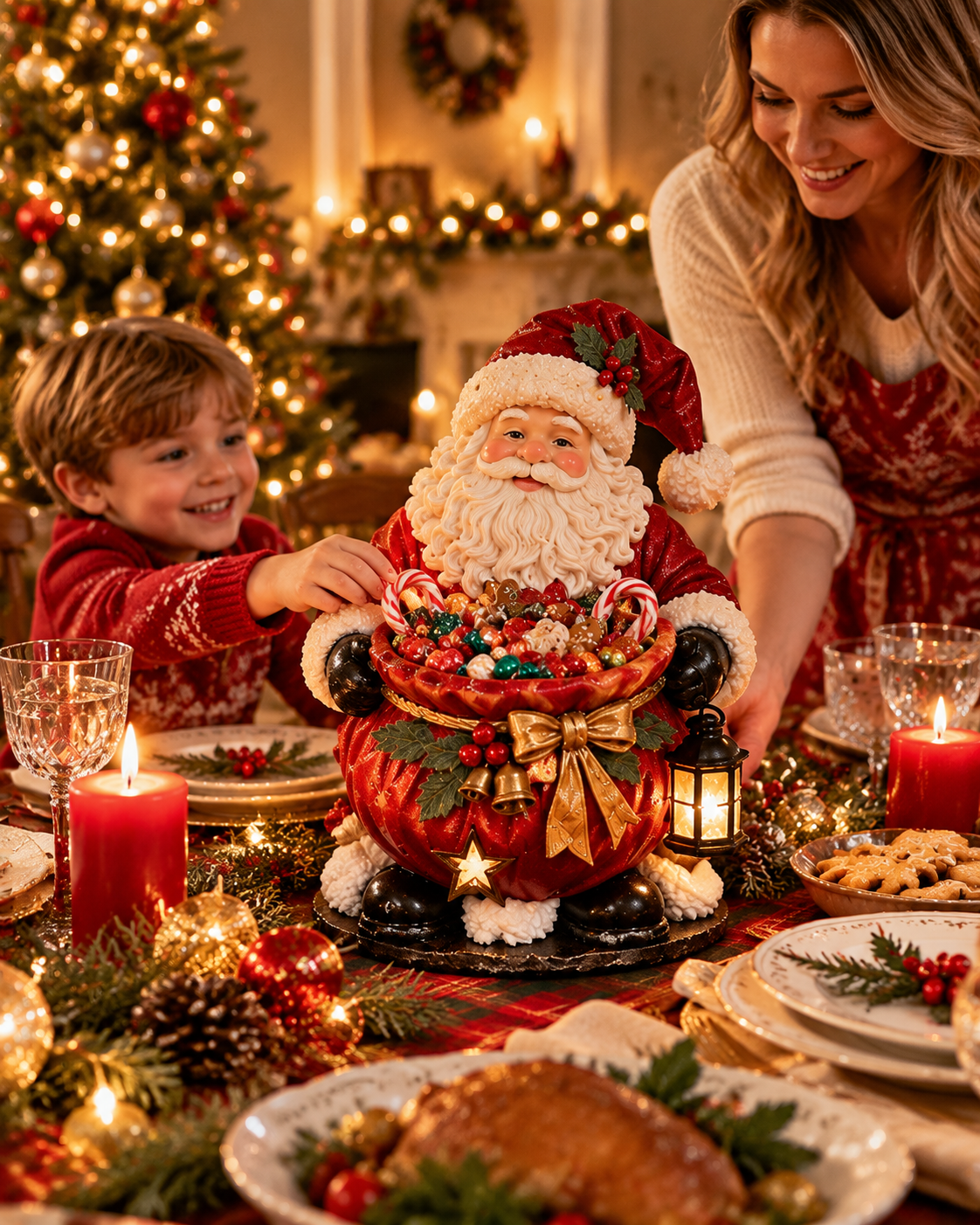Christmas Dining Table Candy Bowl