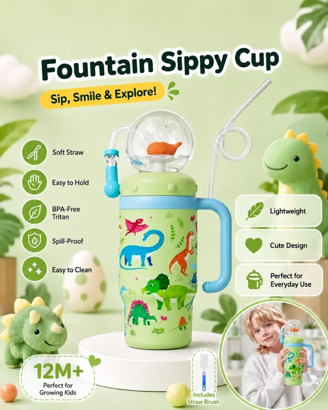 Whale Fun Fountain Sippy Cup