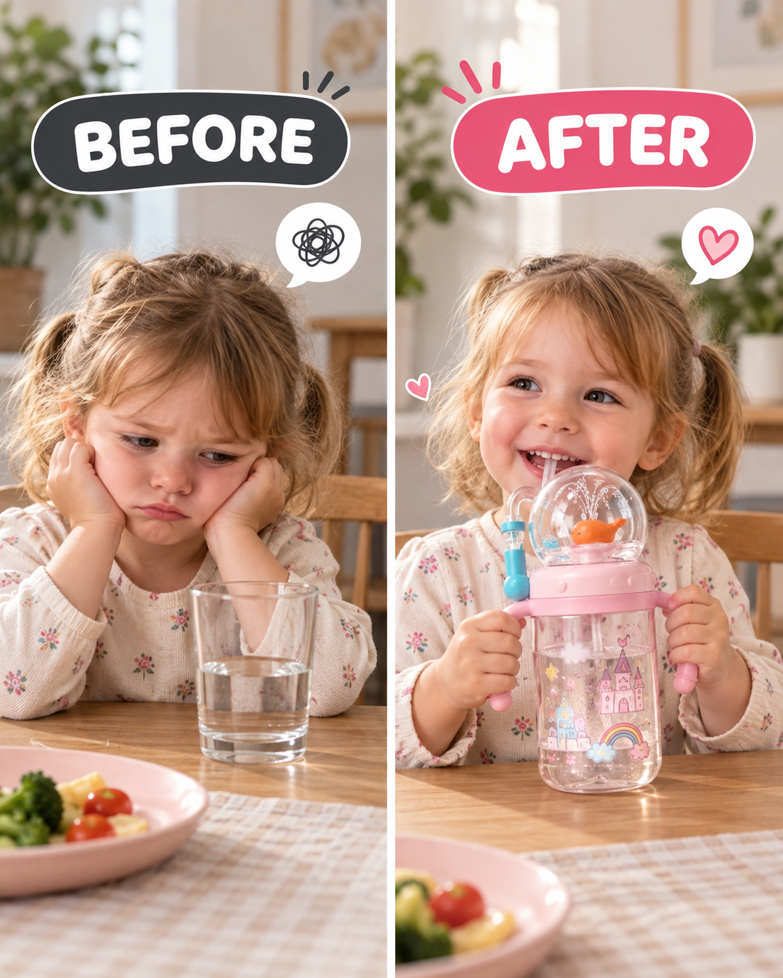 Child using fountain cup