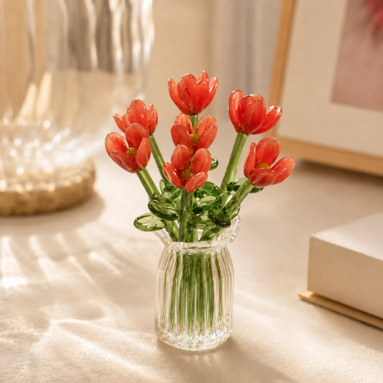 Miniature Glass Flower Set