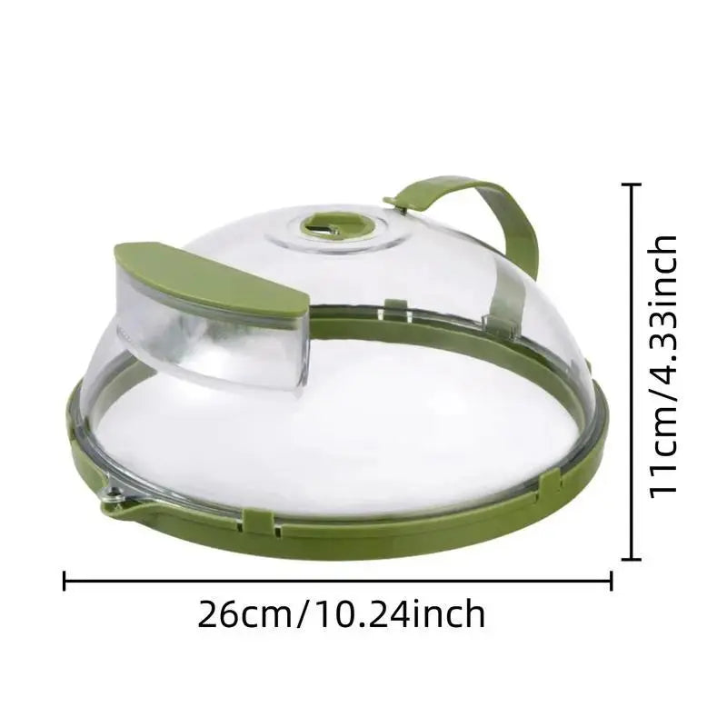 10" Microwave Splatter Cover with Water Reservoir & Steam Vent