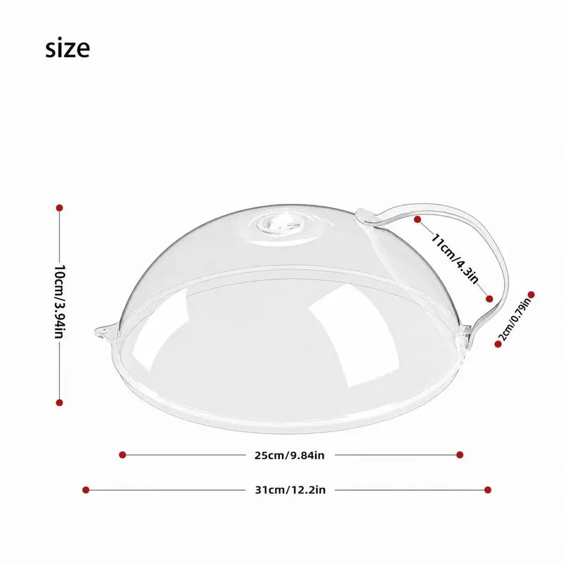 10" Microwave Splatter Cover with Water Reservoir & Steam Vent