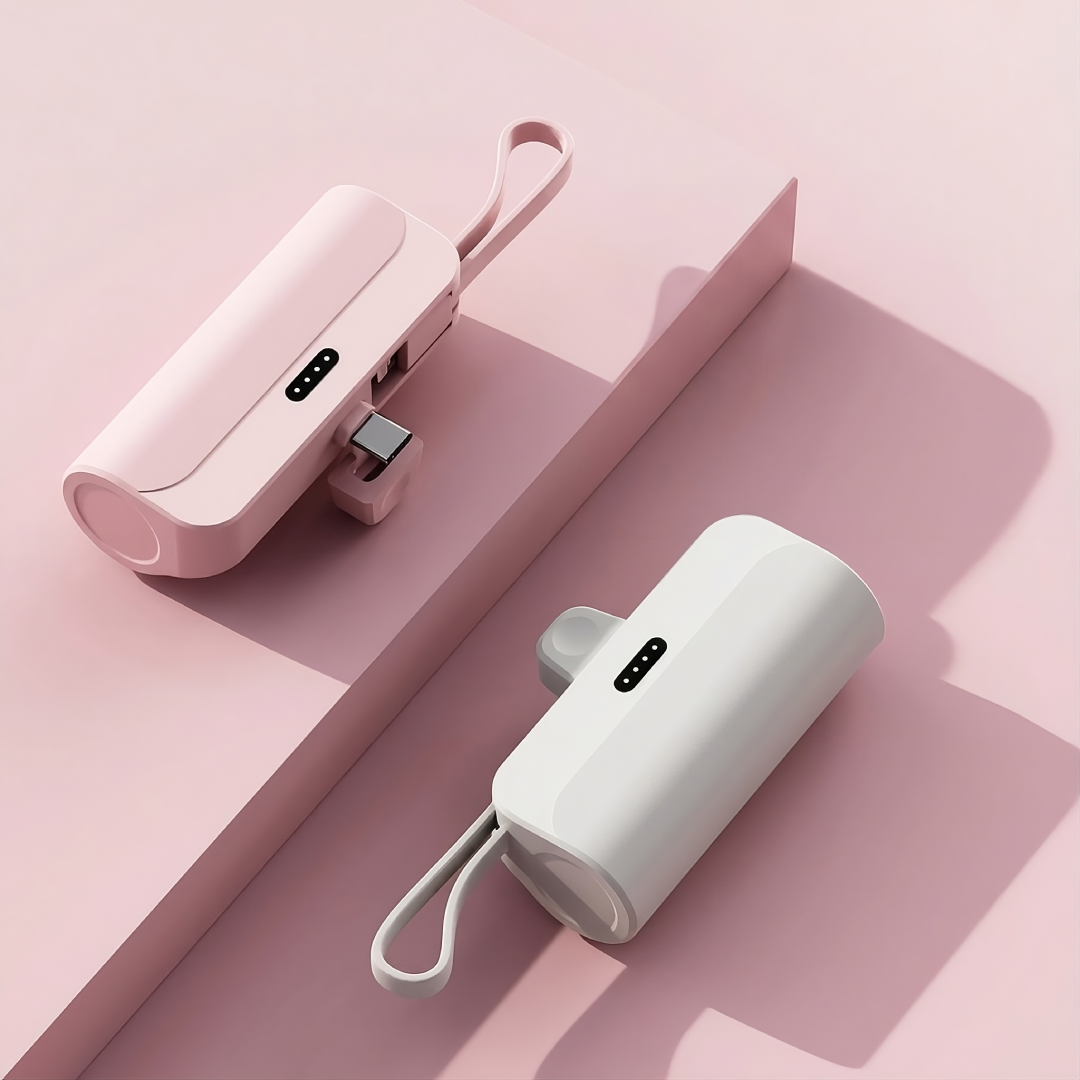 Mini Capsule Power Bank – Compact Portable Charger with USB-C Fast Charging