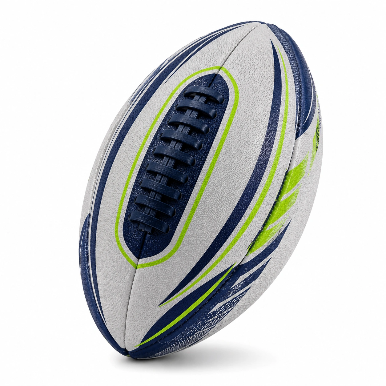 Piłka do rugby granatowo-zielona profesjonalna-DECORLIXA