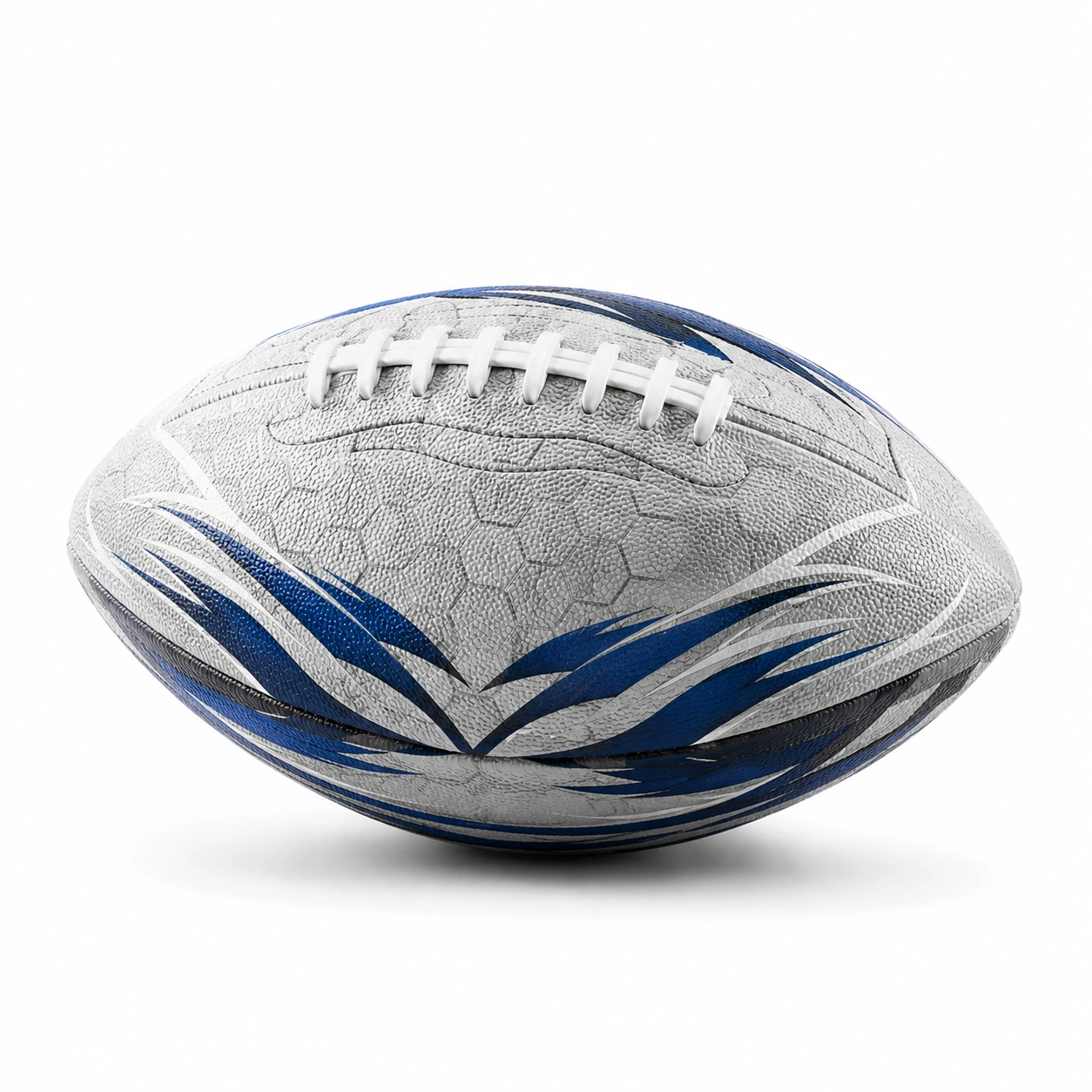 Piłka do rugby szaro-niebieska, odporna na ścieranie-DECORLIXA