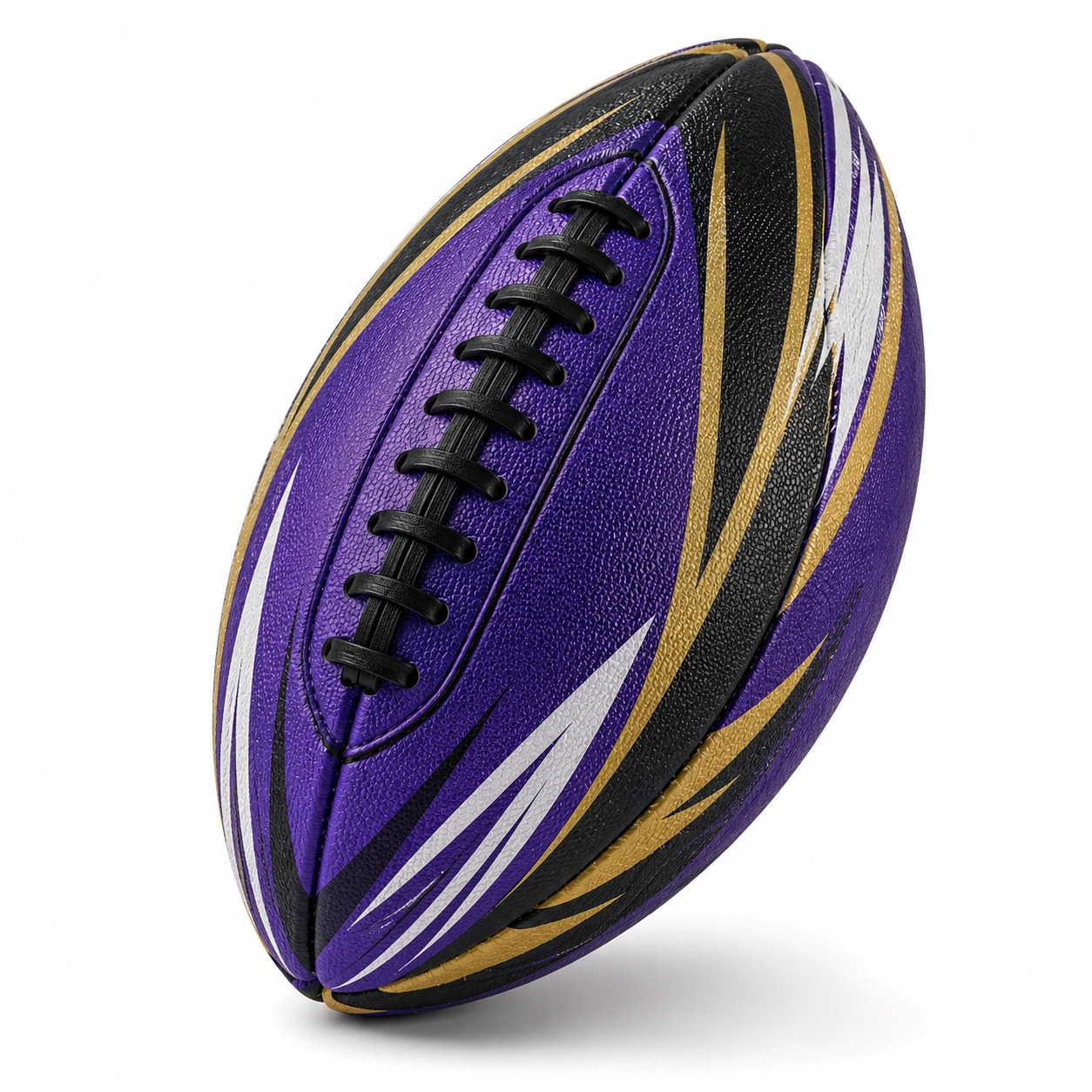 Piłka do futbolu amerykańskiego 28 cm fioletowo-złota-DECORLIXA