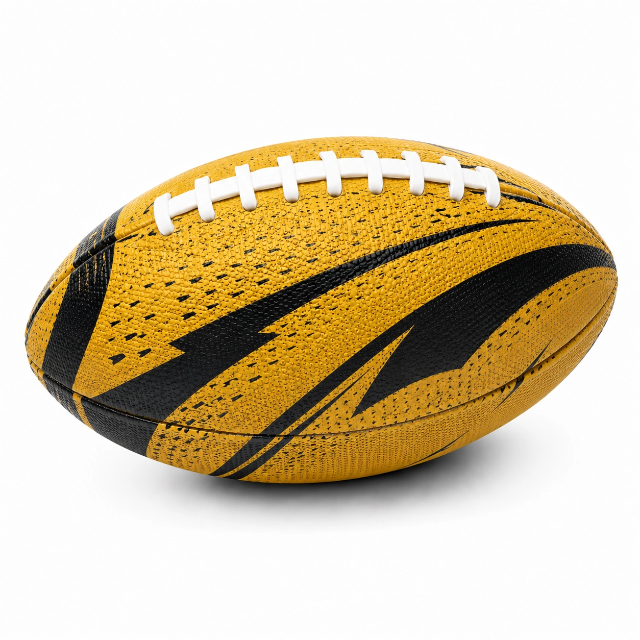 Żółto-czarna piłka do futbolu amerykańskiego, rozmiar 30x20 cm-DECORLIXA