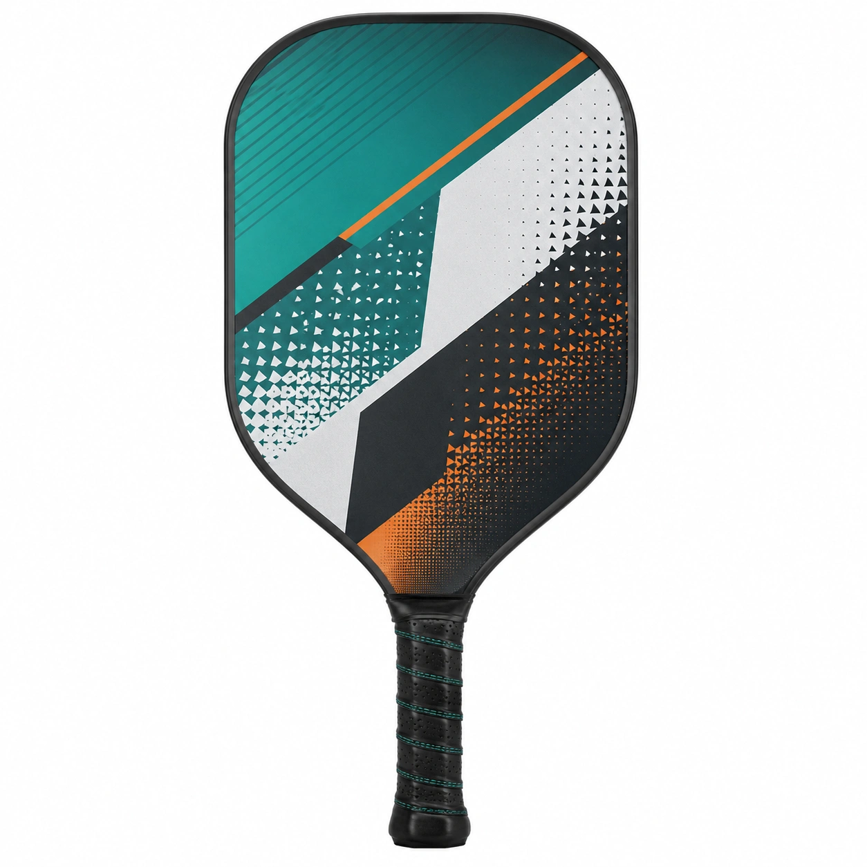 Rakieta do pickleballa zielono-pomarańczowa kompaktowa-DECORLIXA