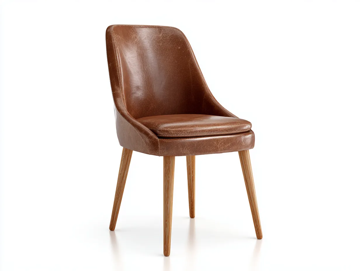 Silla de comedor tapizada con cojín 50x55x82 cm - marrón - diseño moderno minimalista-Veramiloft