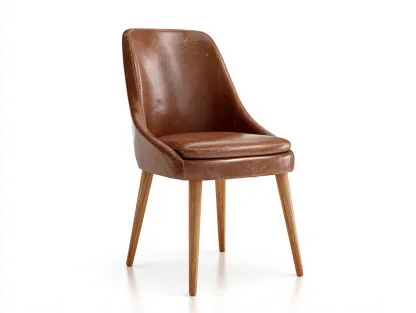 Silla de comedor tapizada con cojín 50x55x82 cm - marrón - diseño moderno minimalista-Veramiloft