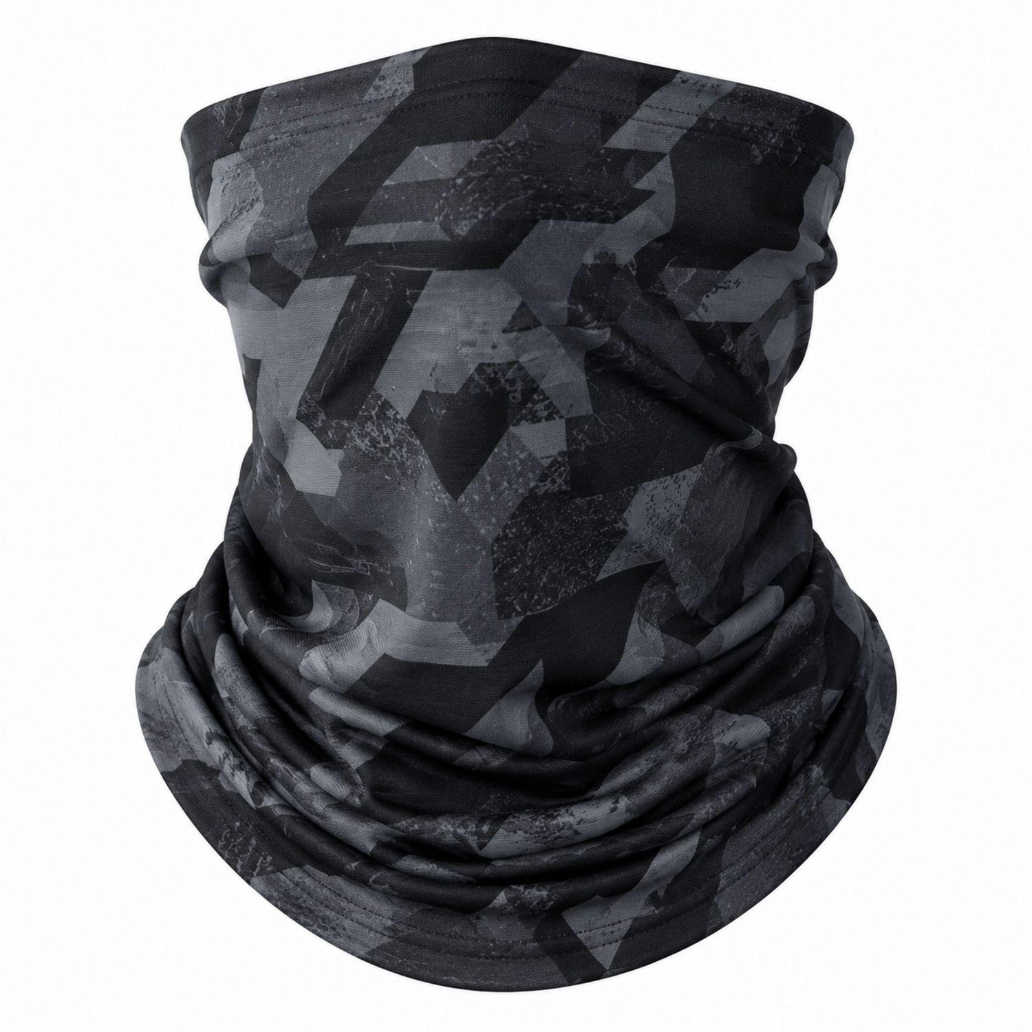 Fascia Tubolare Multifunzione Camouflage Nero e Grigio