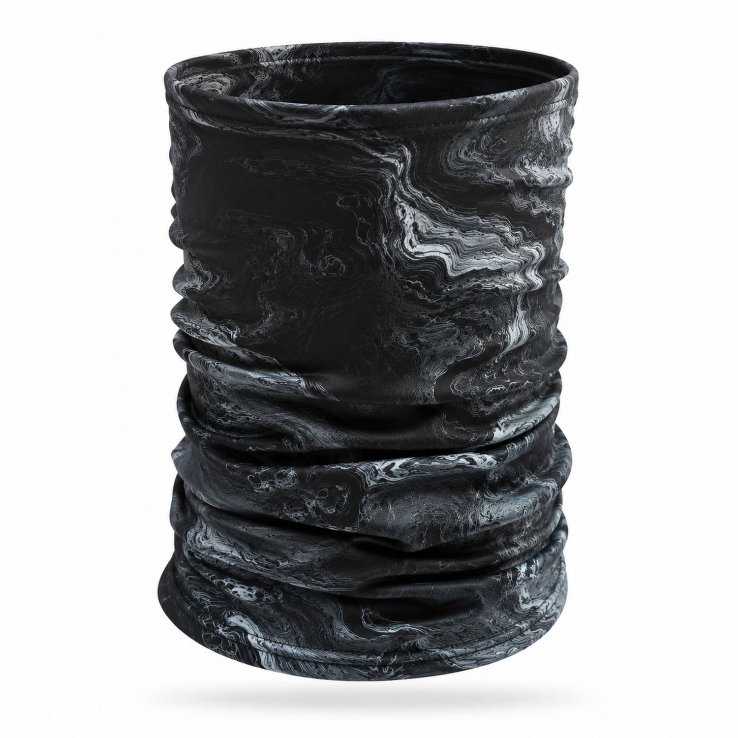 Bandana Tubolare Multifunzione Effetto Marmo Nero