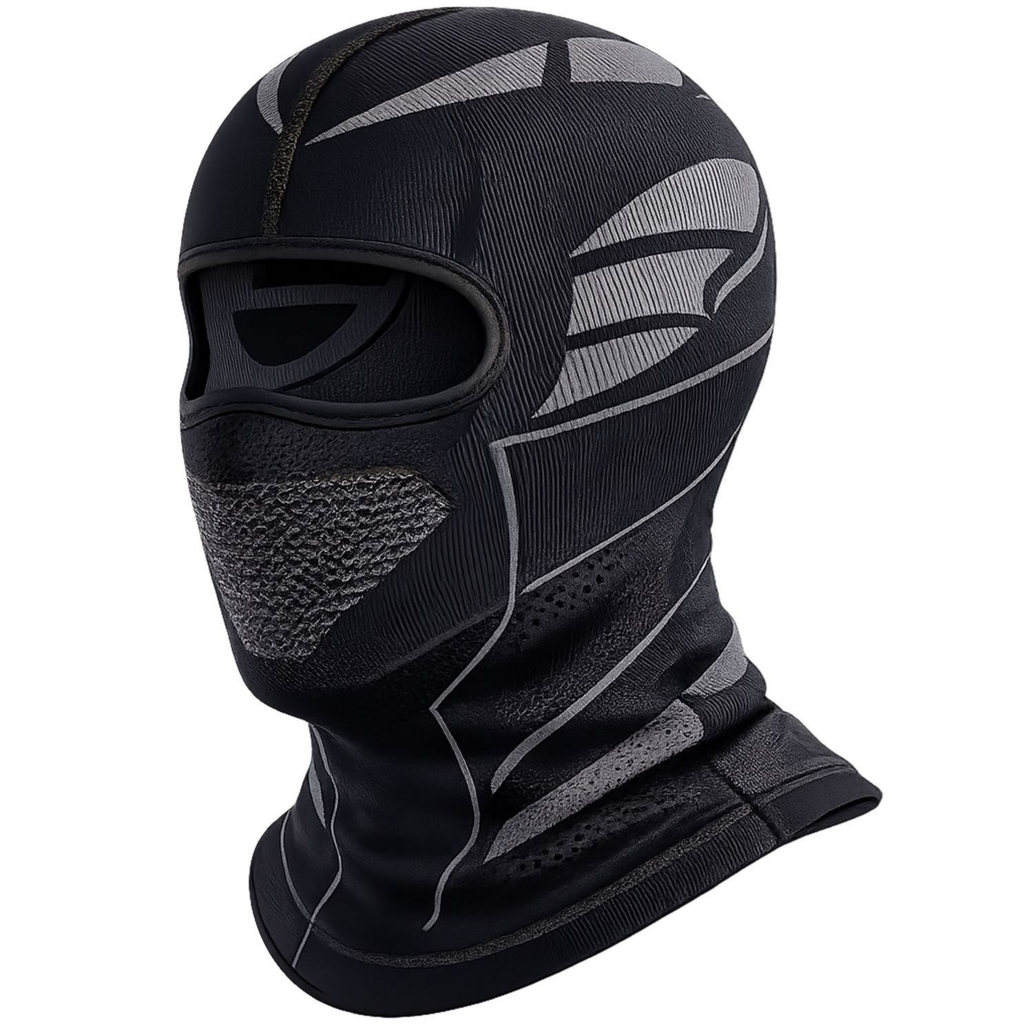 Maschera Balaclava Nera e Grigia per Sport Invernali