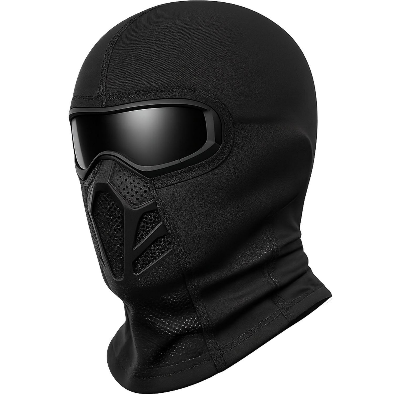 Passamontagna Sportivo con Maschera Integrata Nero