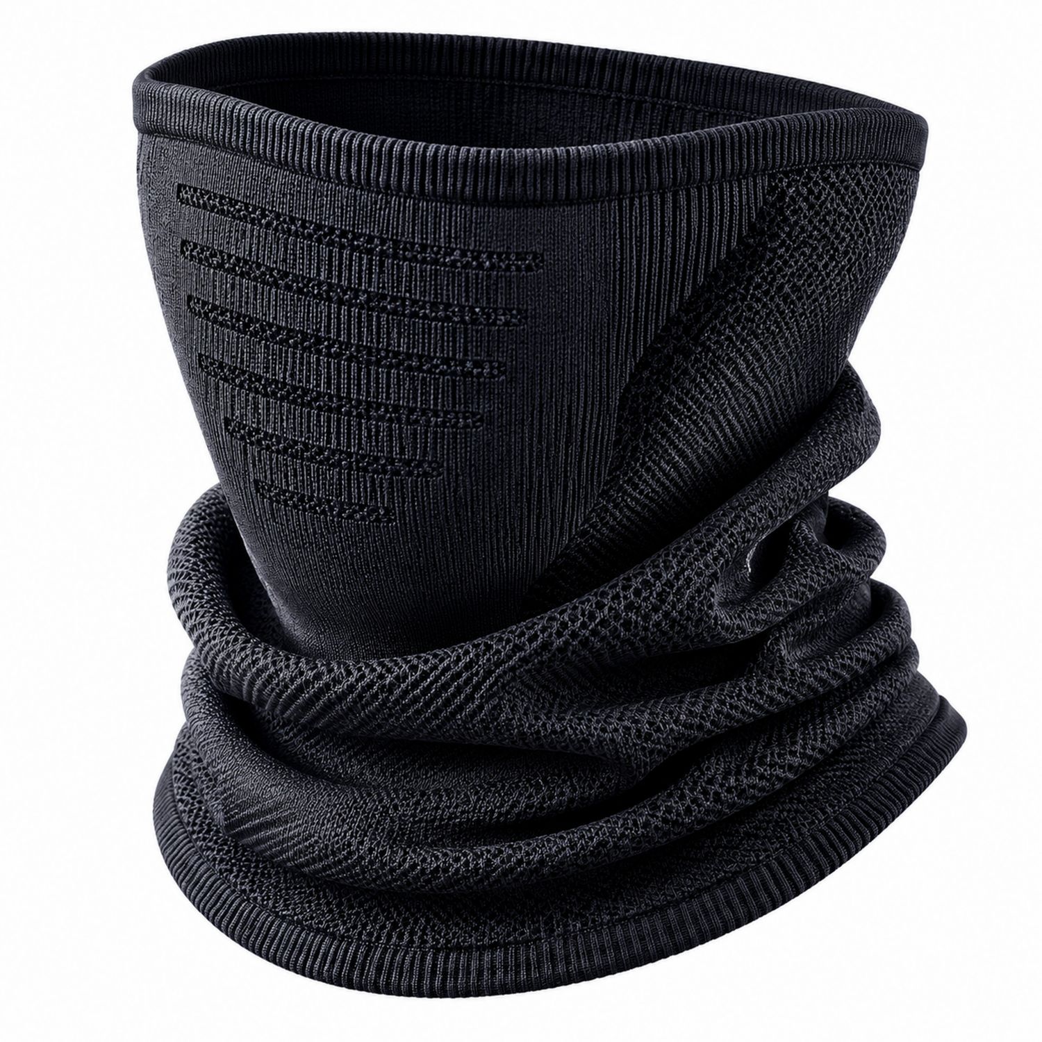 Scaldacollo Sportivo Nero Traspirante Unisex