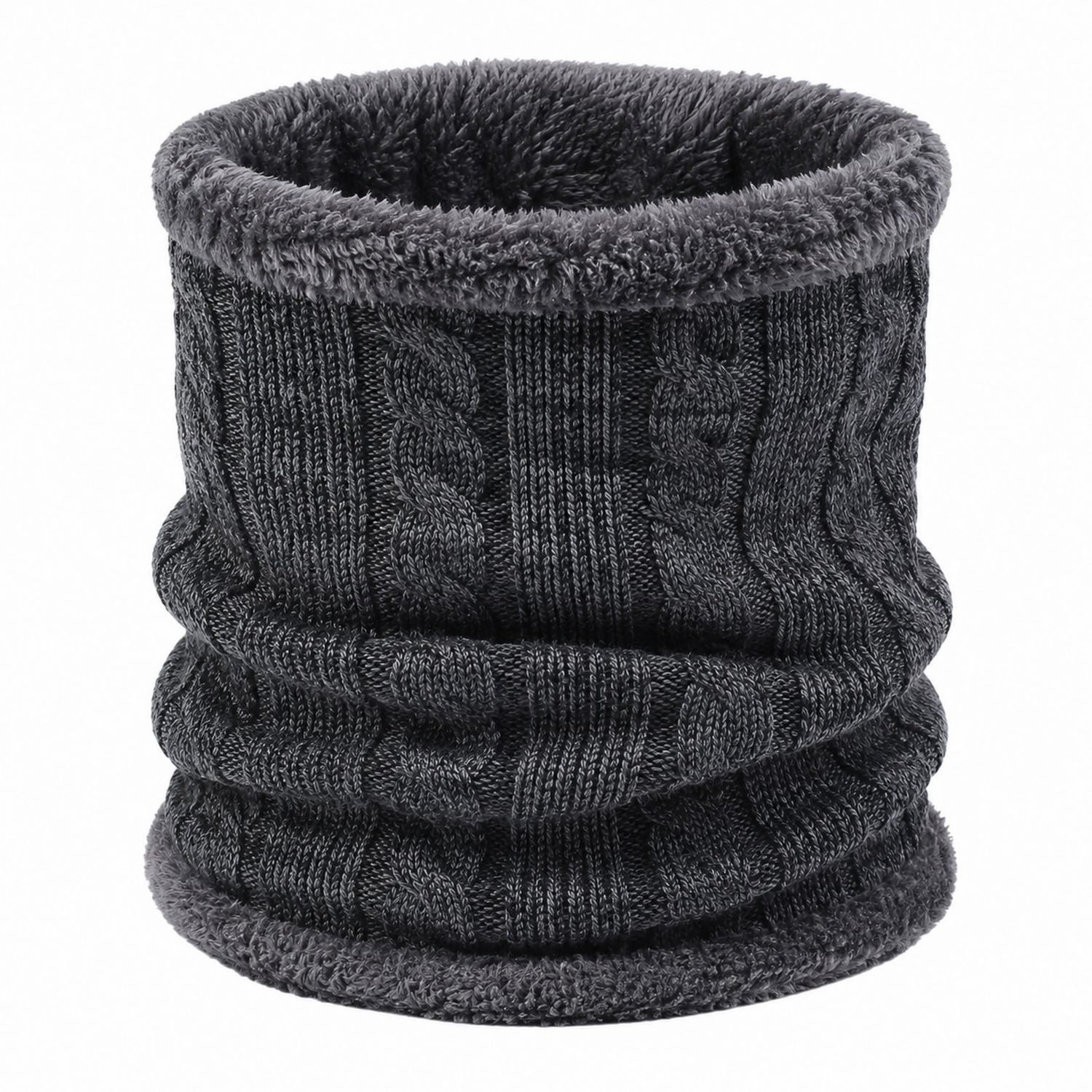 Scaldacollo Invernale Caldo in Maglia Grigio Scuro
