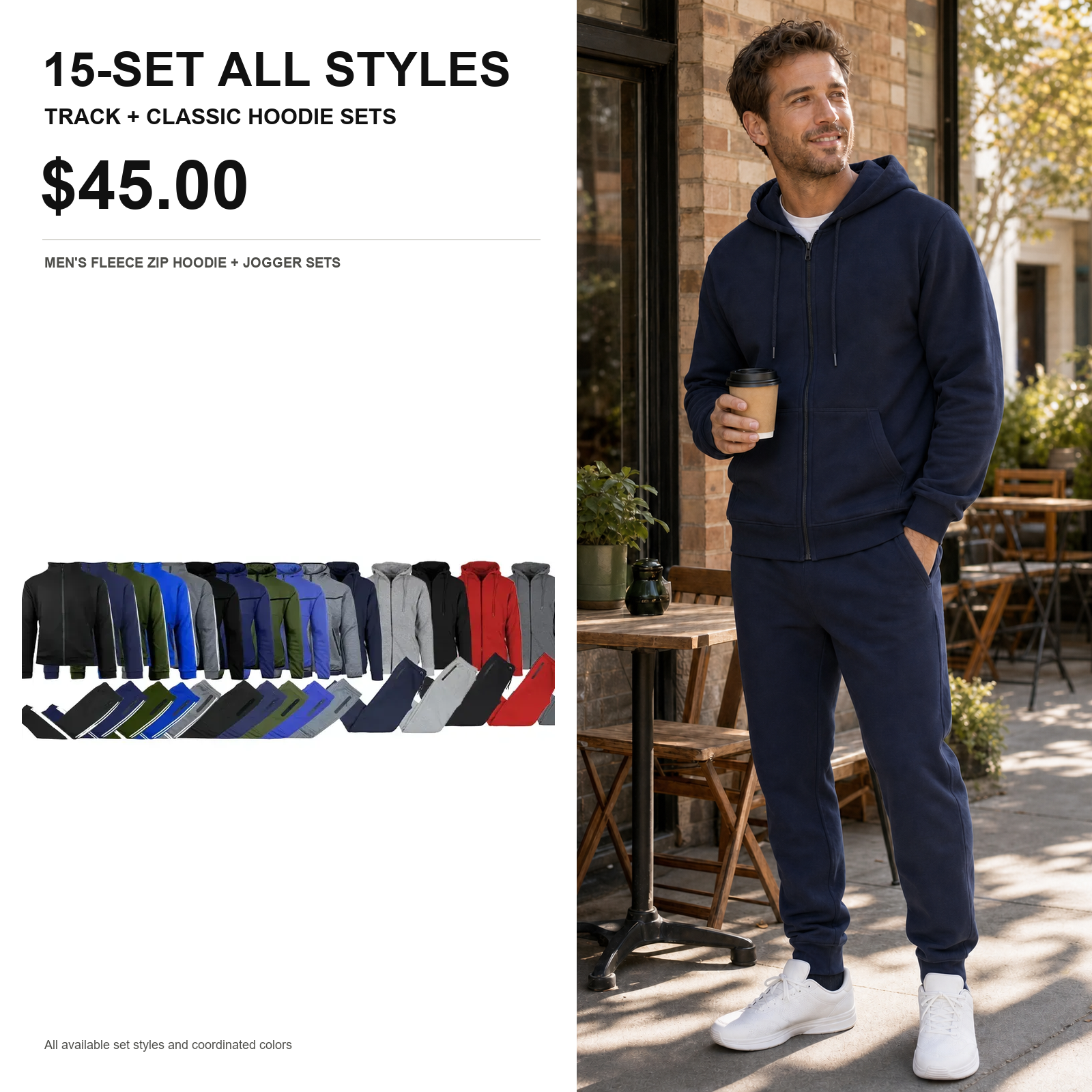 15-set all styles fleece hoodie and jogger main image