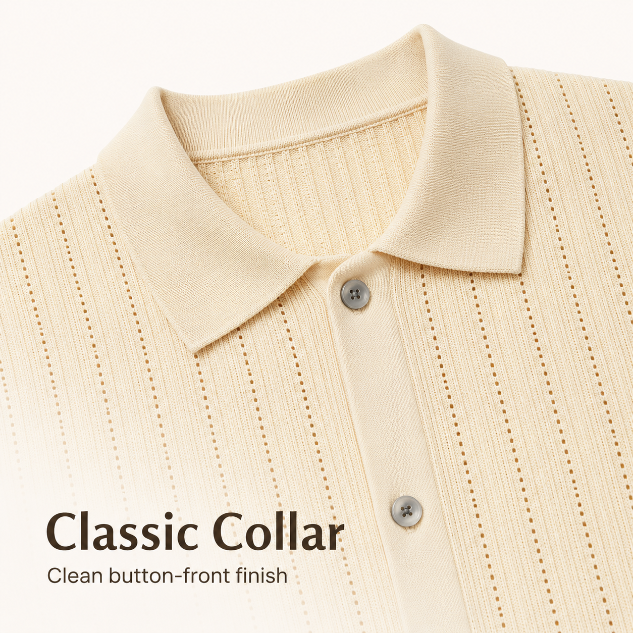 Classic collar and button front detail