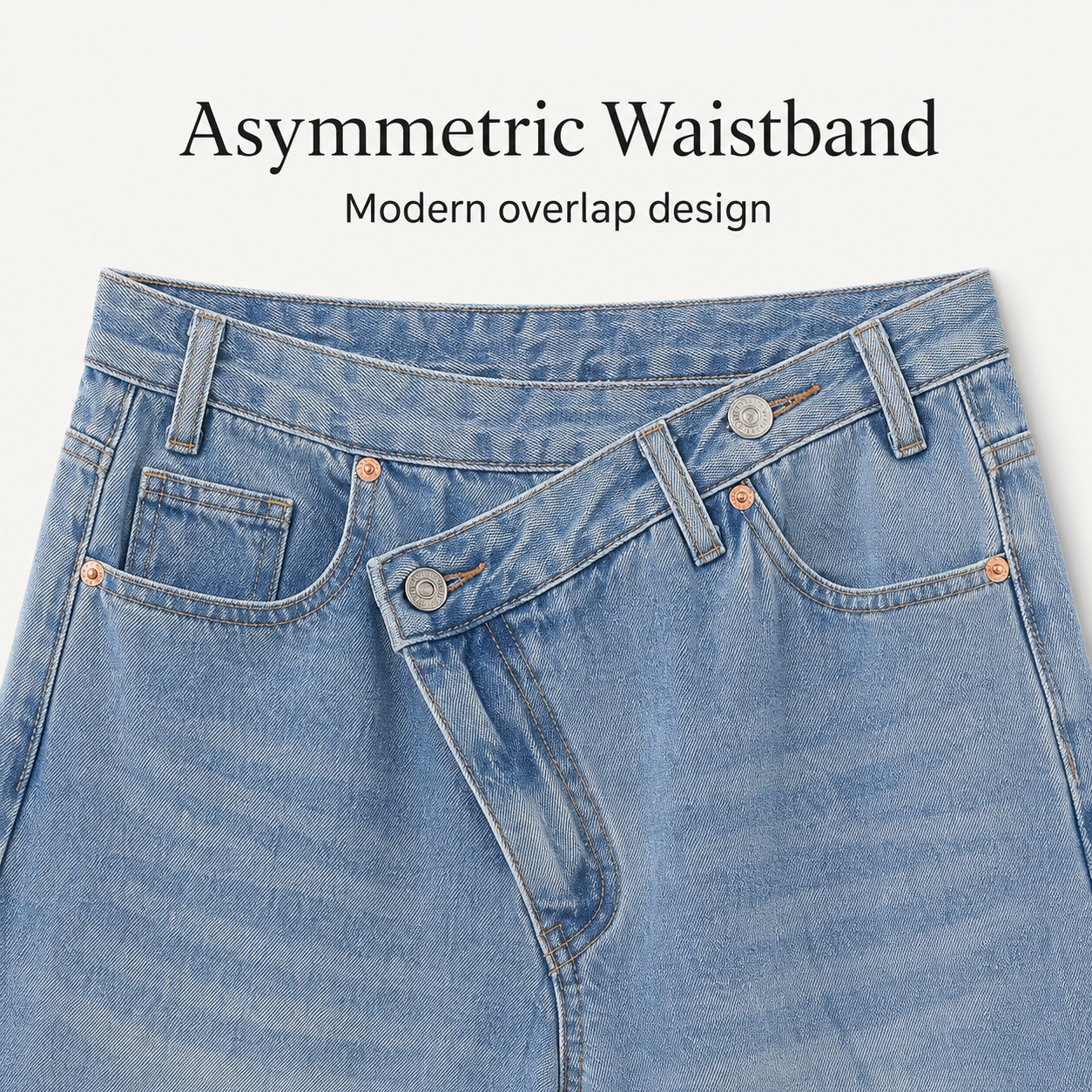 Asymmetric waistband detail
