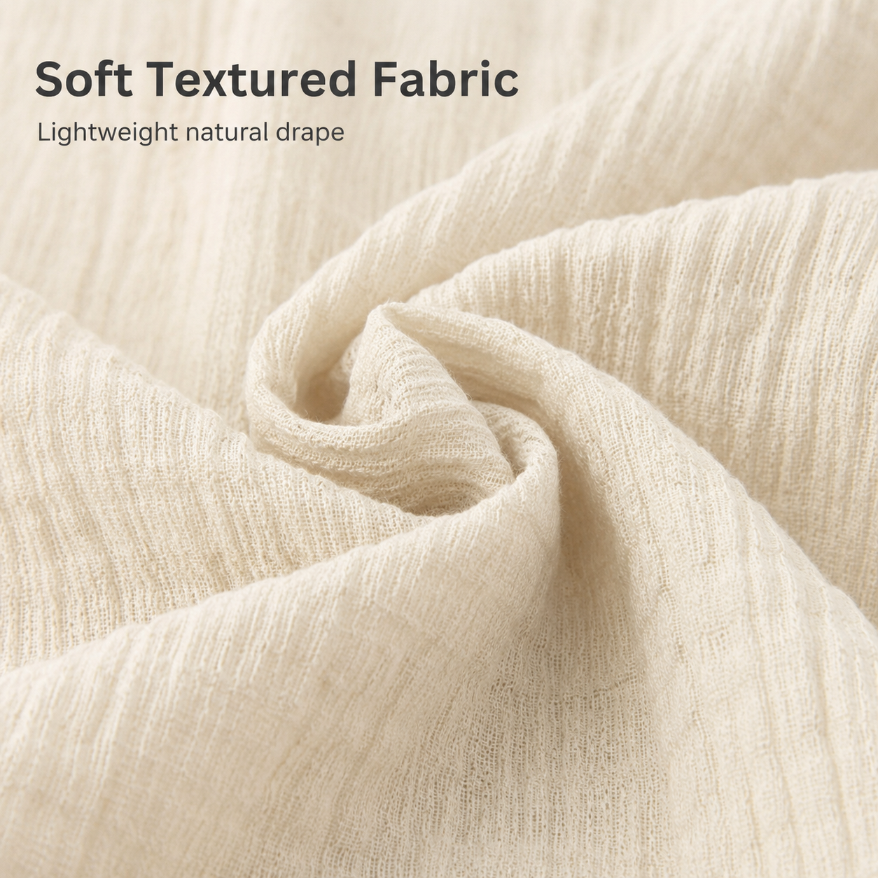 Soft textured fabric detail image