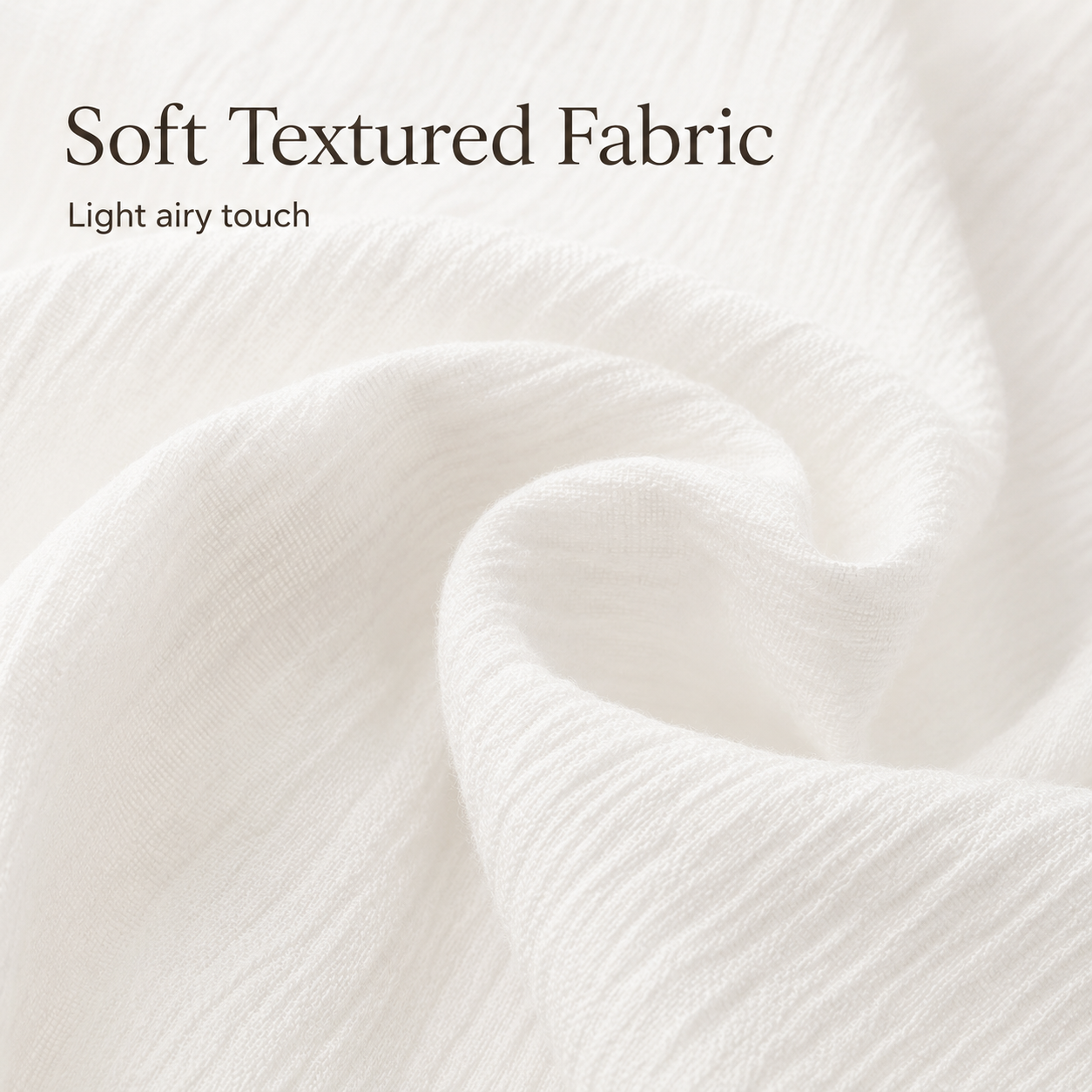 Soft textured fabric closeup