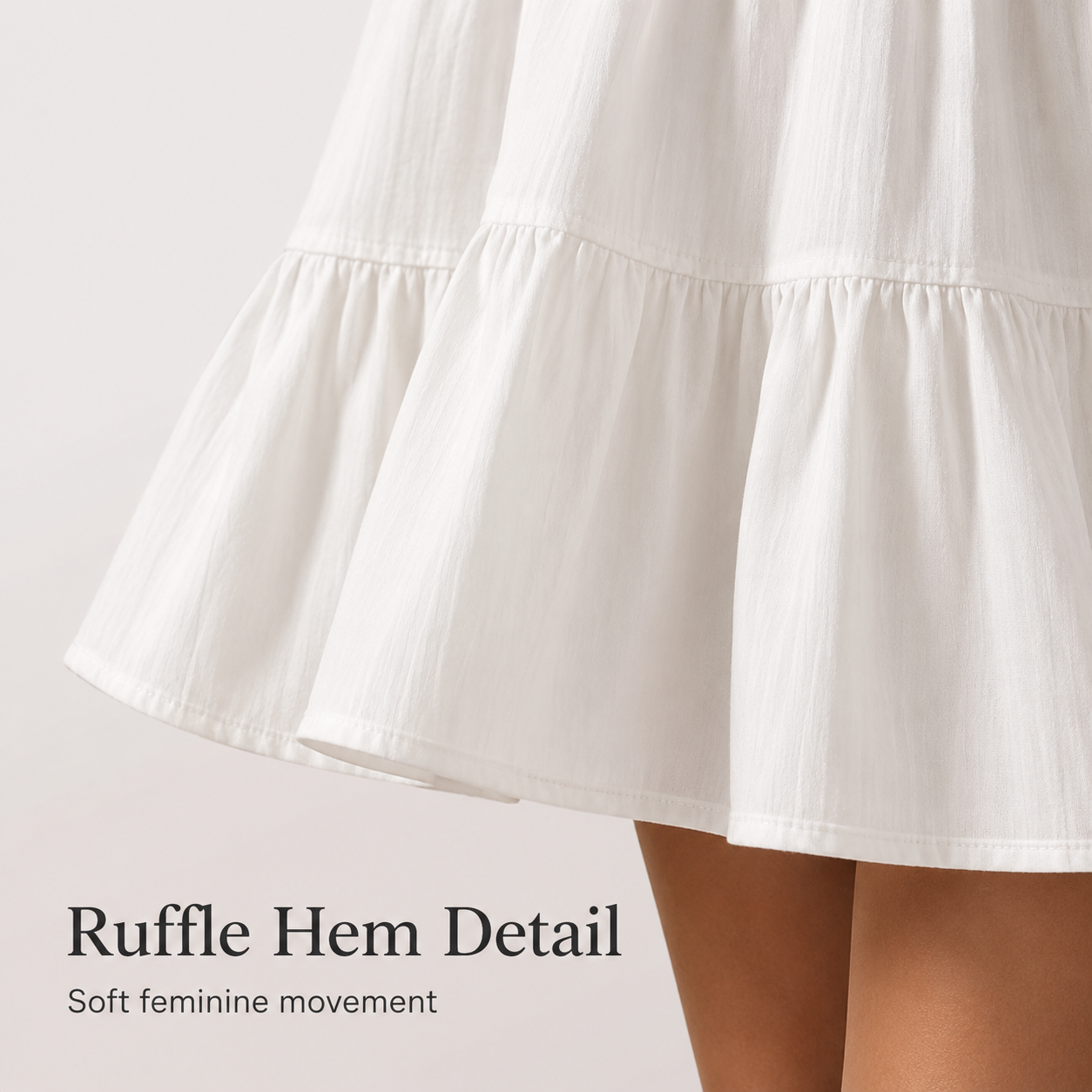 Tiered ruffle hem detail