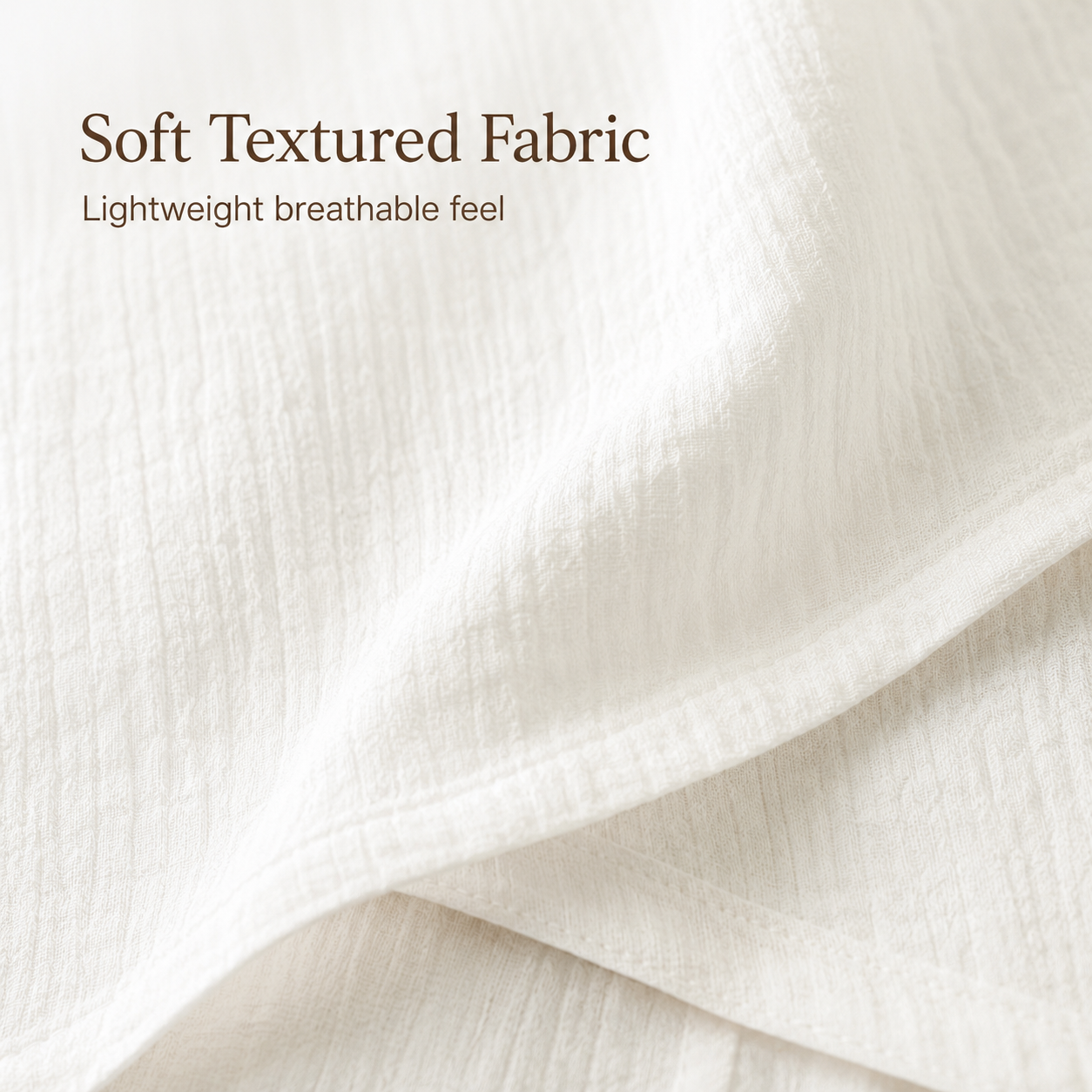 Soft textured fabric close up