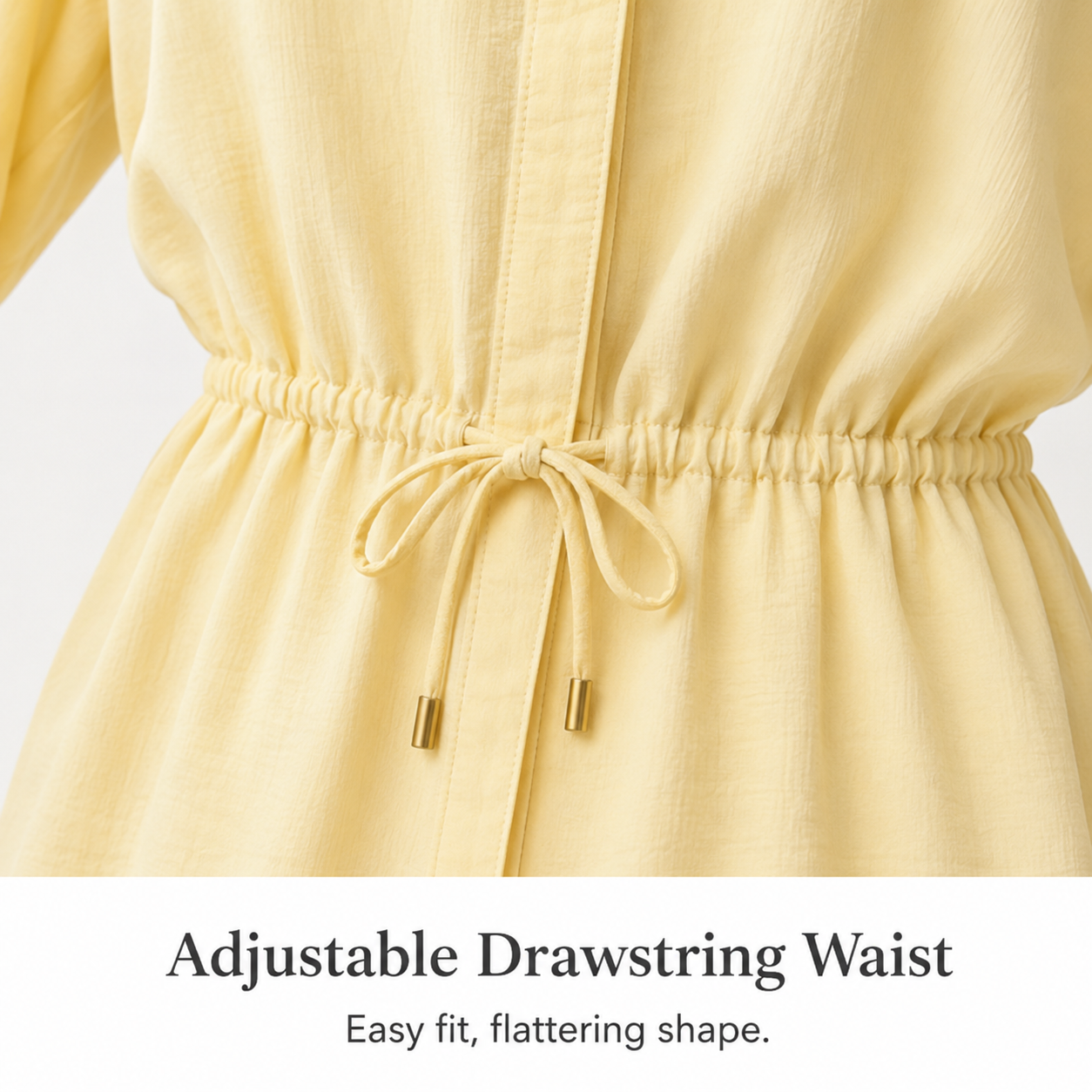 Adjustable drawstring waist detail