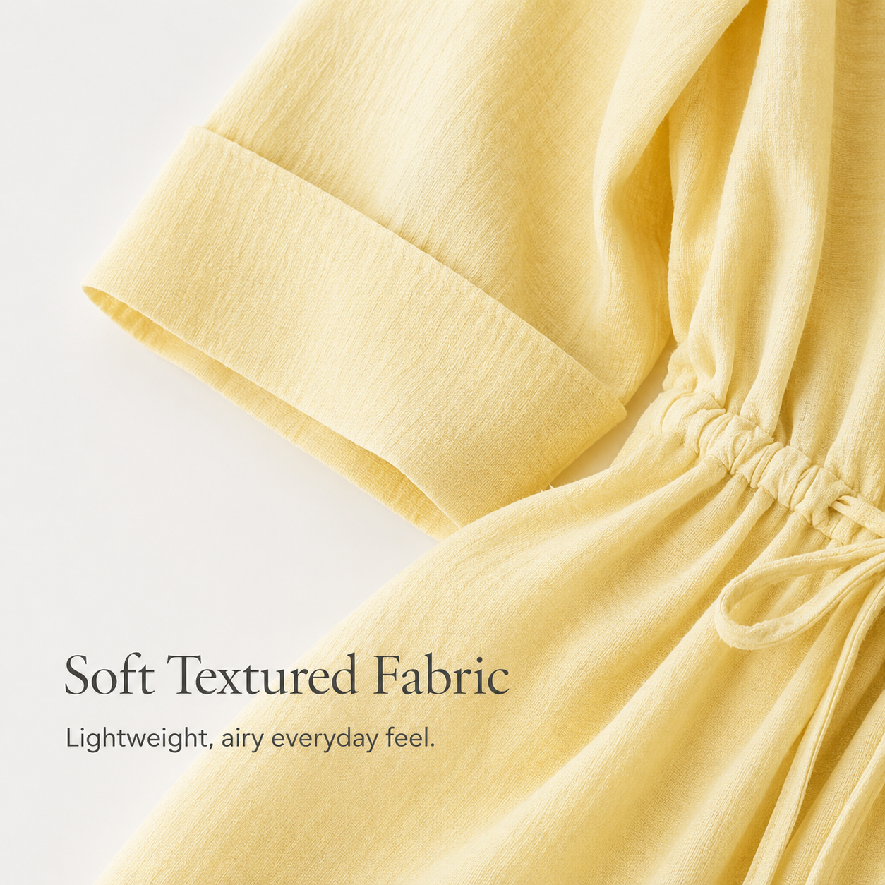 Soft textured fabric detail